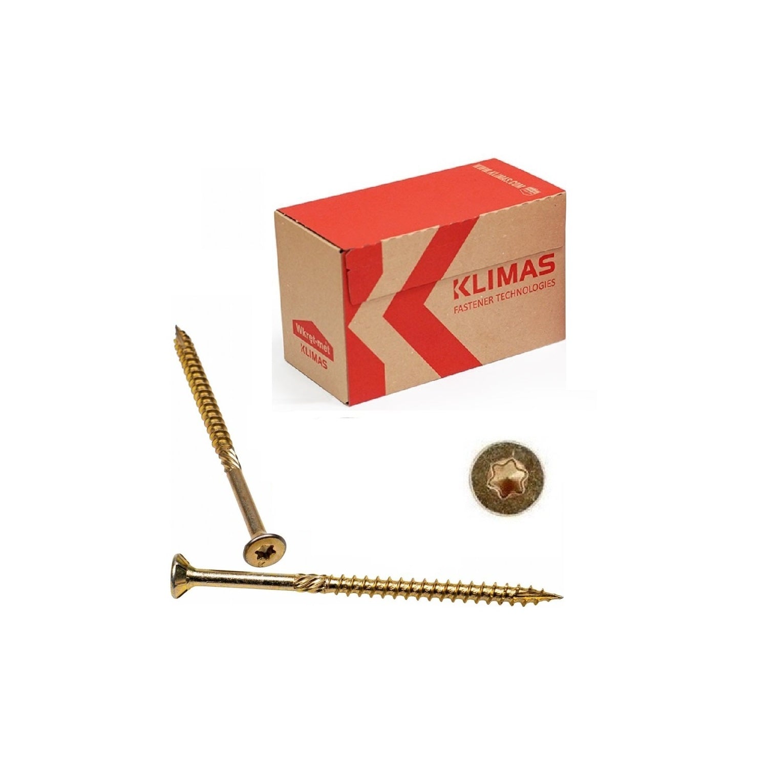 KLIMAS Wkret-met konštrukčná skrutka do dreva so zápustnou hlavou KMWHT TX30 Ø6x100 mm