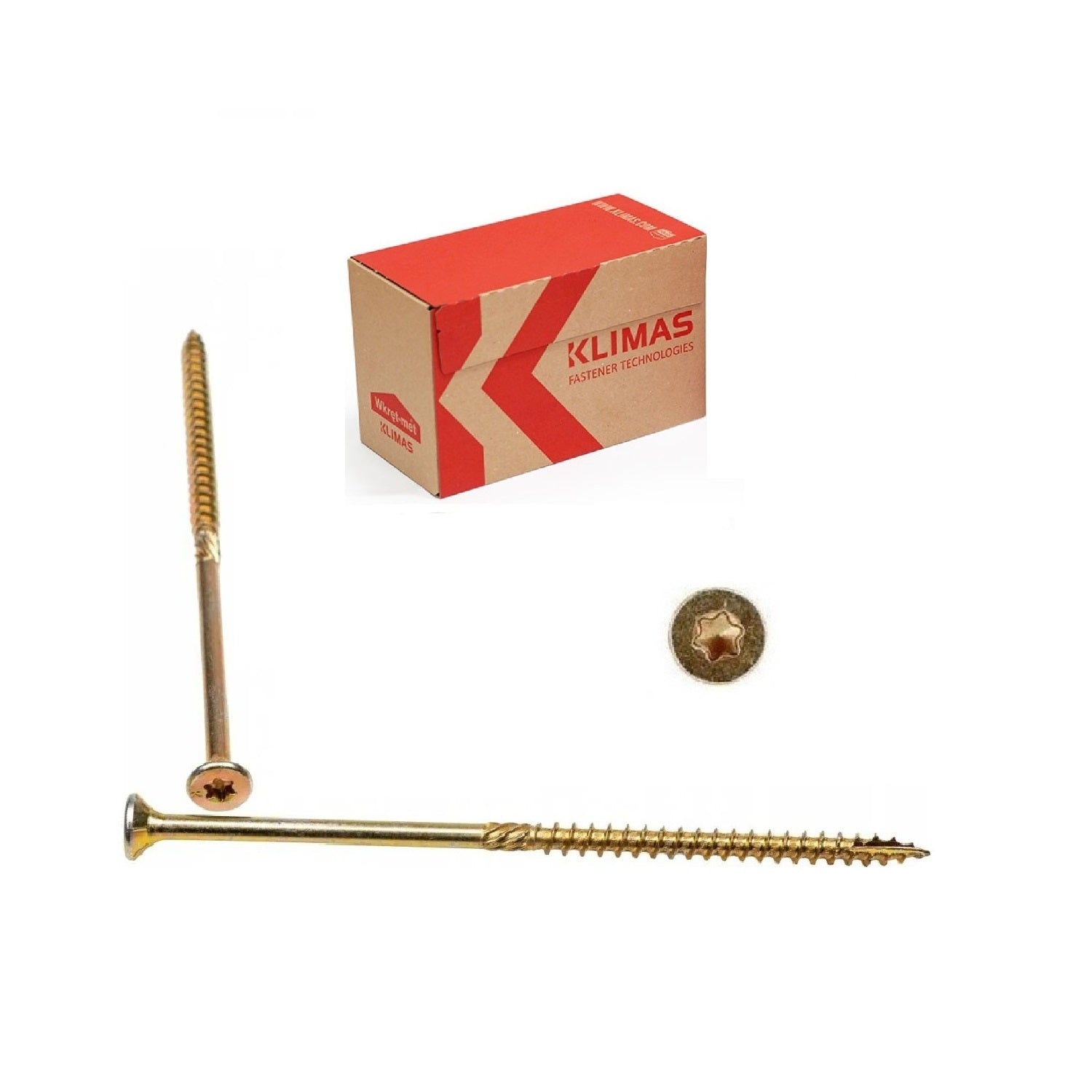 KLIMAS Wkret-met konštrukčná skrutka do dreva so zápustnou hlavou KMWHT TX30 Ø6x140 mm