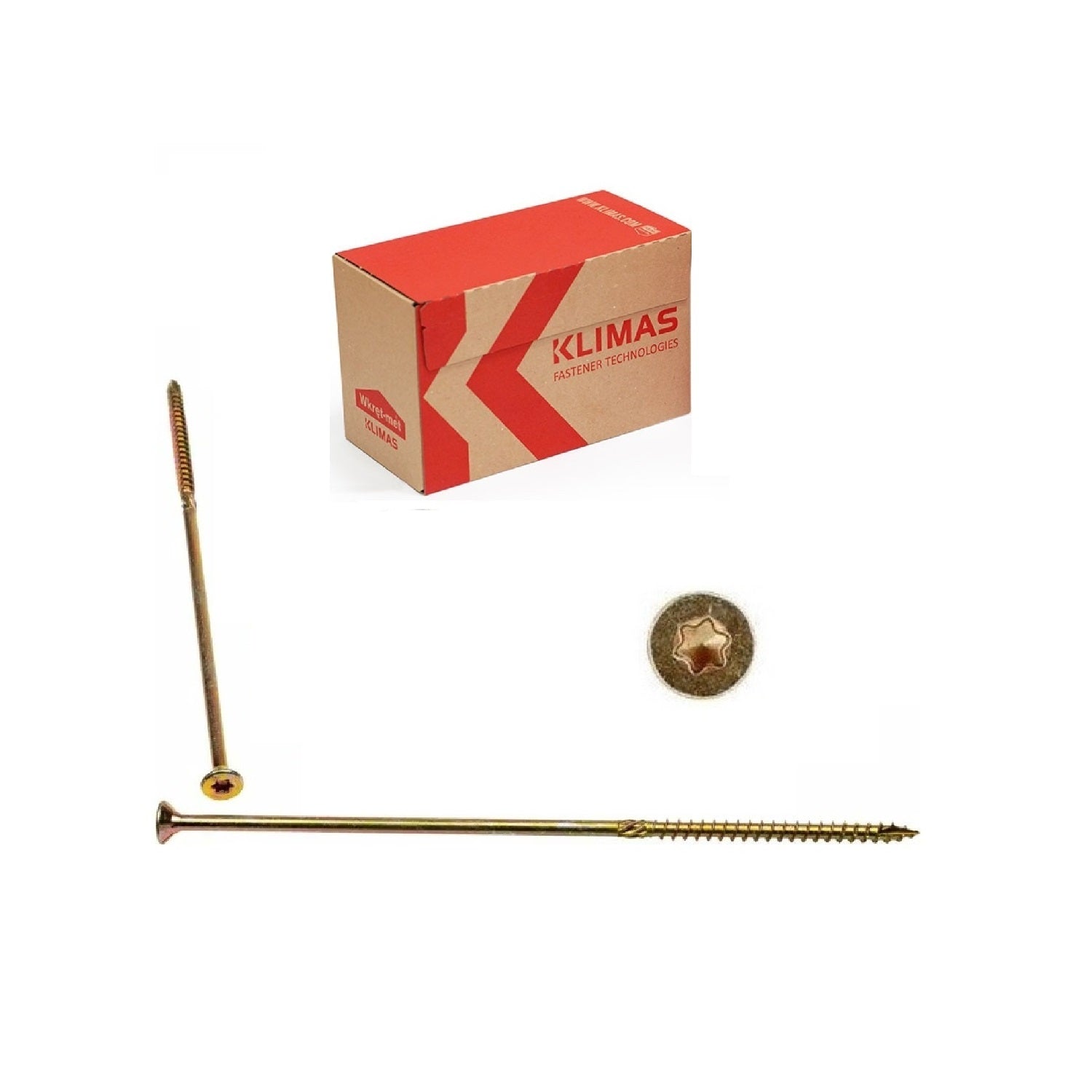 KLIMAS Wkret-met konštrukčná skrutka do dreva so zápustnou hlavou KMWHT TX30 Ø6x240 mm