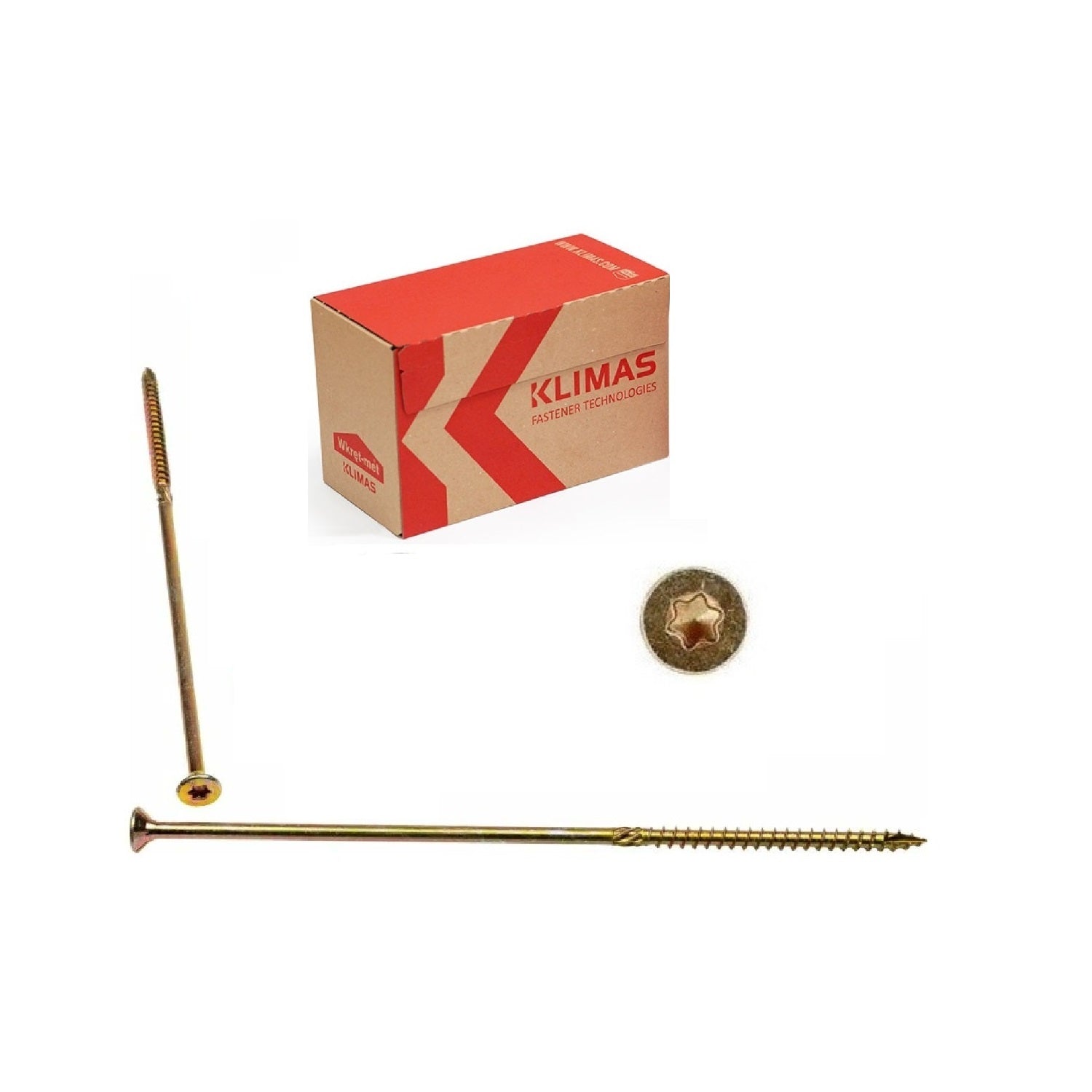 KLIMAS Wkret-met konštrukčná skrutka do dreva so zápustnou hlavou KMWHT TX30 Ø6x300 mm