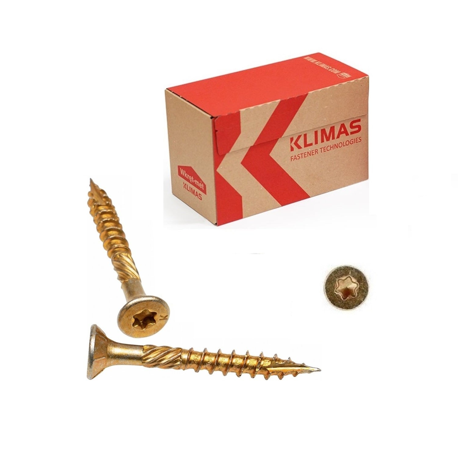 KLIMAS Wkret-met konštrukčná skrutka do dreva so zápustnou hlavou KMWHT TX30 Ø6x50 mm