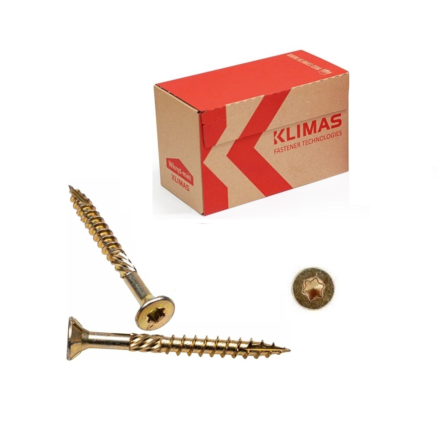 KLIMAS Wkret-met konštrukčná skrutka do dreva so zápustnou hlavou KMWHT TX30 Ø6x60 mm