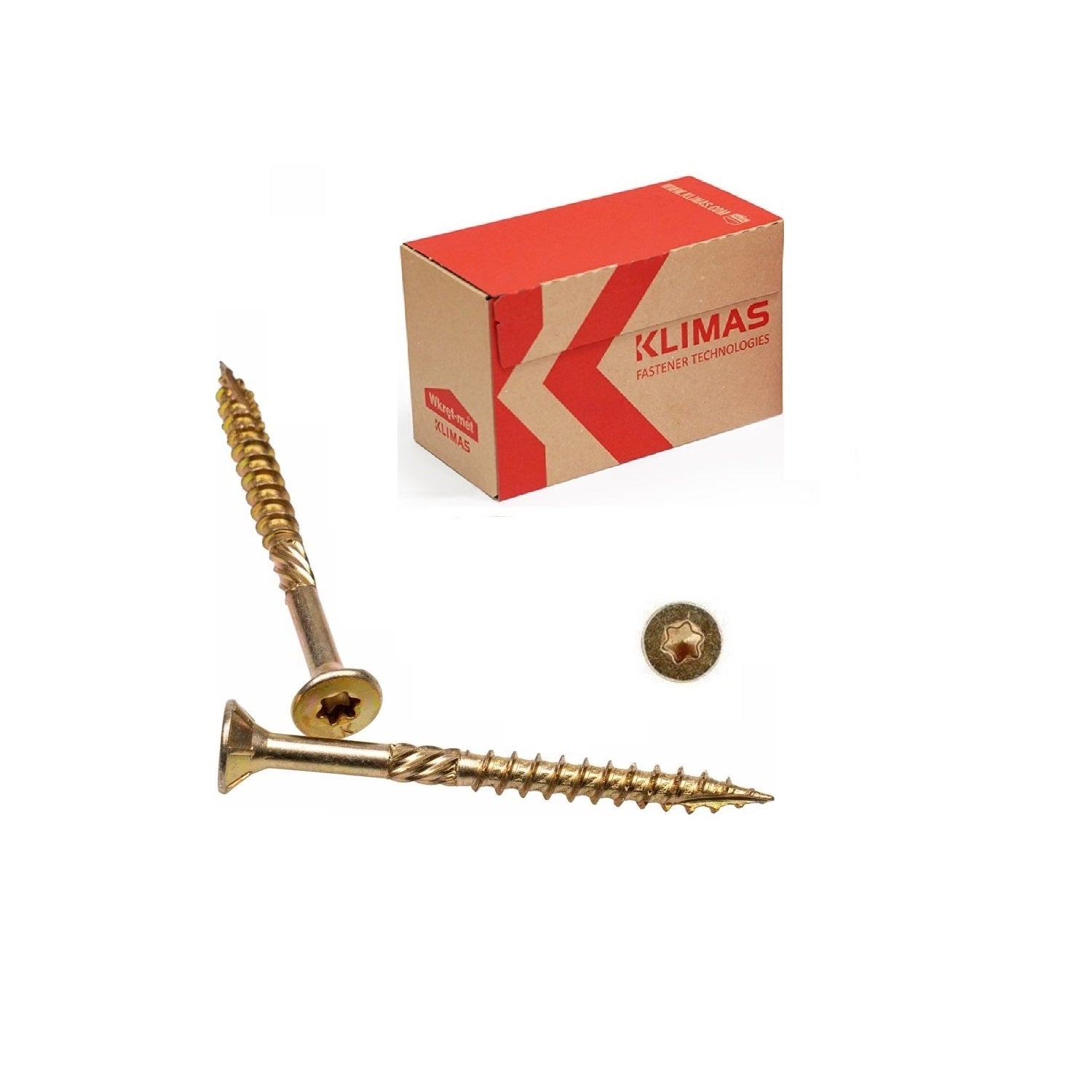 KLIMAS Wkret-met konštrukčná skrutka do dreva so zápustnou hlavou KMWHT TX30 Ø6x70 mm