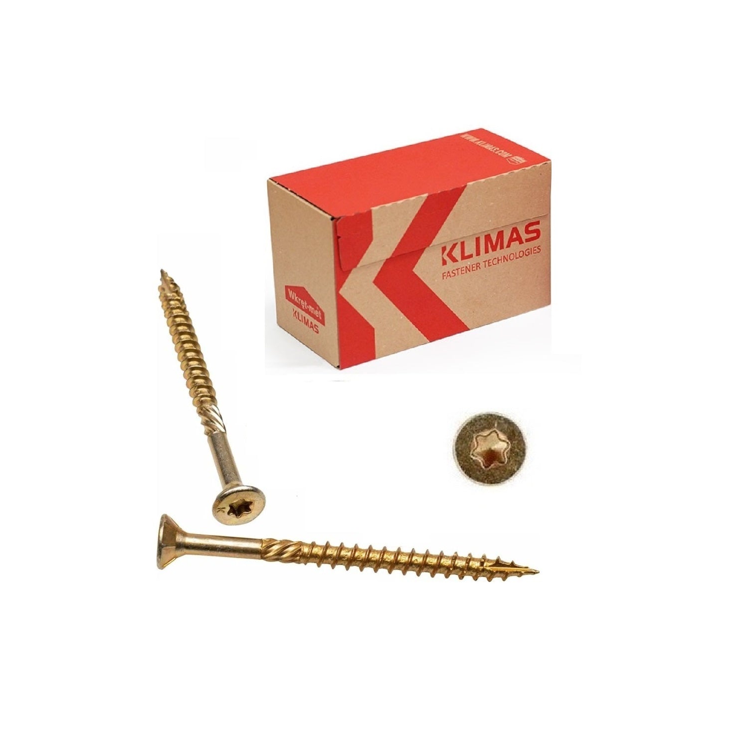 KLIMAS Wkret-met konštrukčná skrutka do dreva so zápustnou hlavou KMWHT TX30 Ø6x80 mm