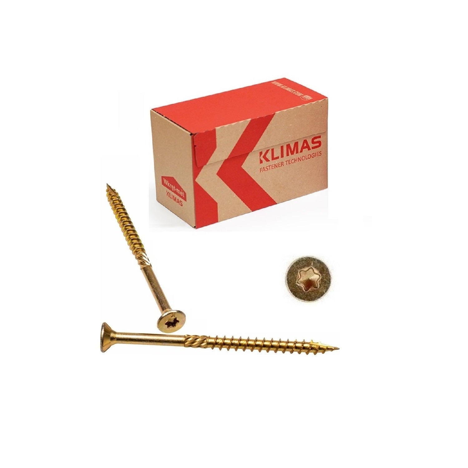 KLIMAS Wkret-met konštrukčná skrutka do dreva so zápustnou hlavou KMWHT TX30 Ø6x90 mm