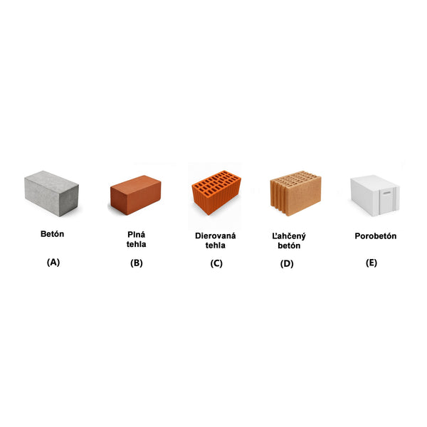 tanierové hmoždinky - materiály