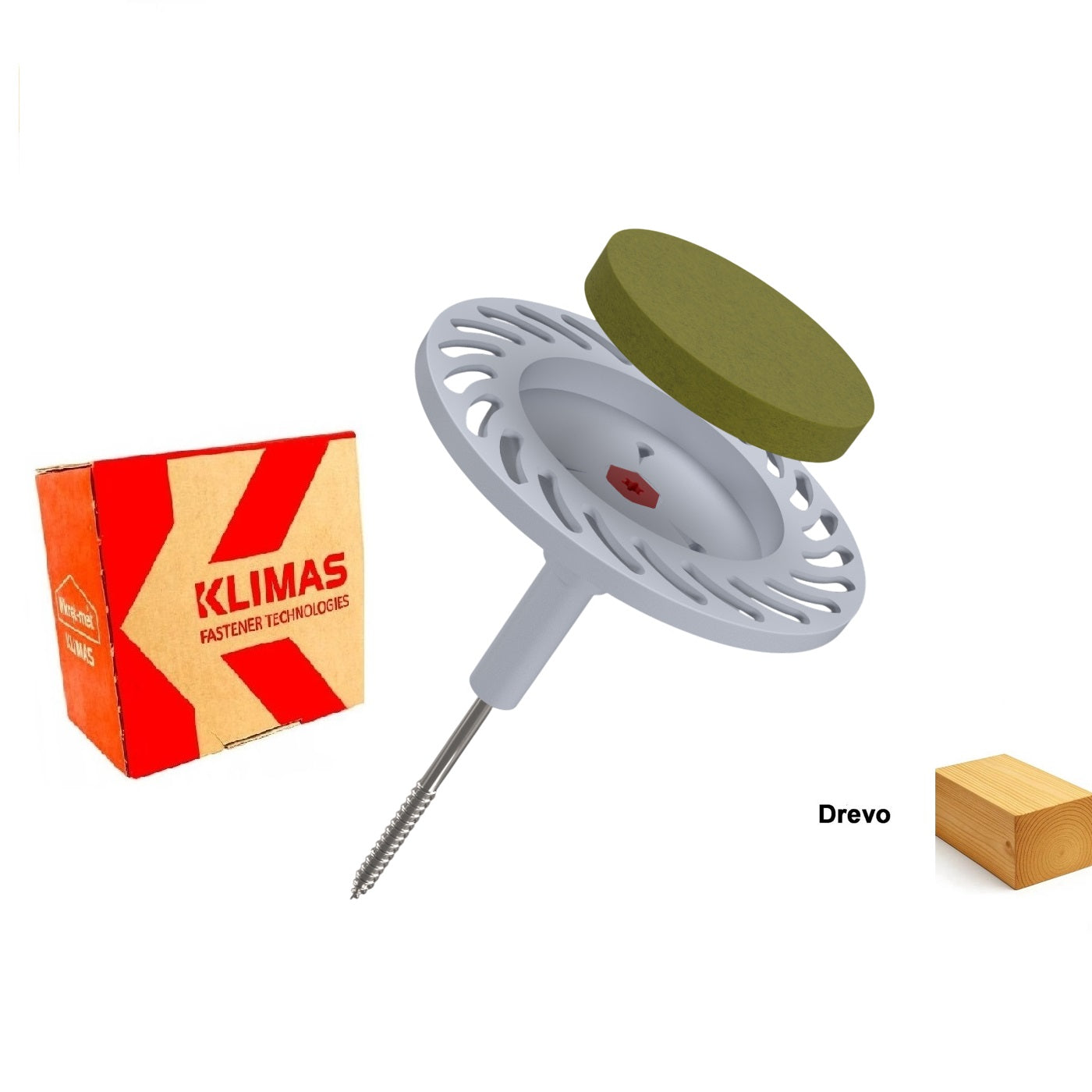 KLIMAS Wkret-met DRIVE W Tanierová hmoždinka s kovovou skrutkou do dreva Ø6 mm