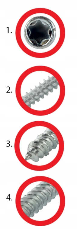 KLIMAS Wkret-met WHOW Ø7,5 mm turboskrutka kalená s valcovou hlavou TX-30