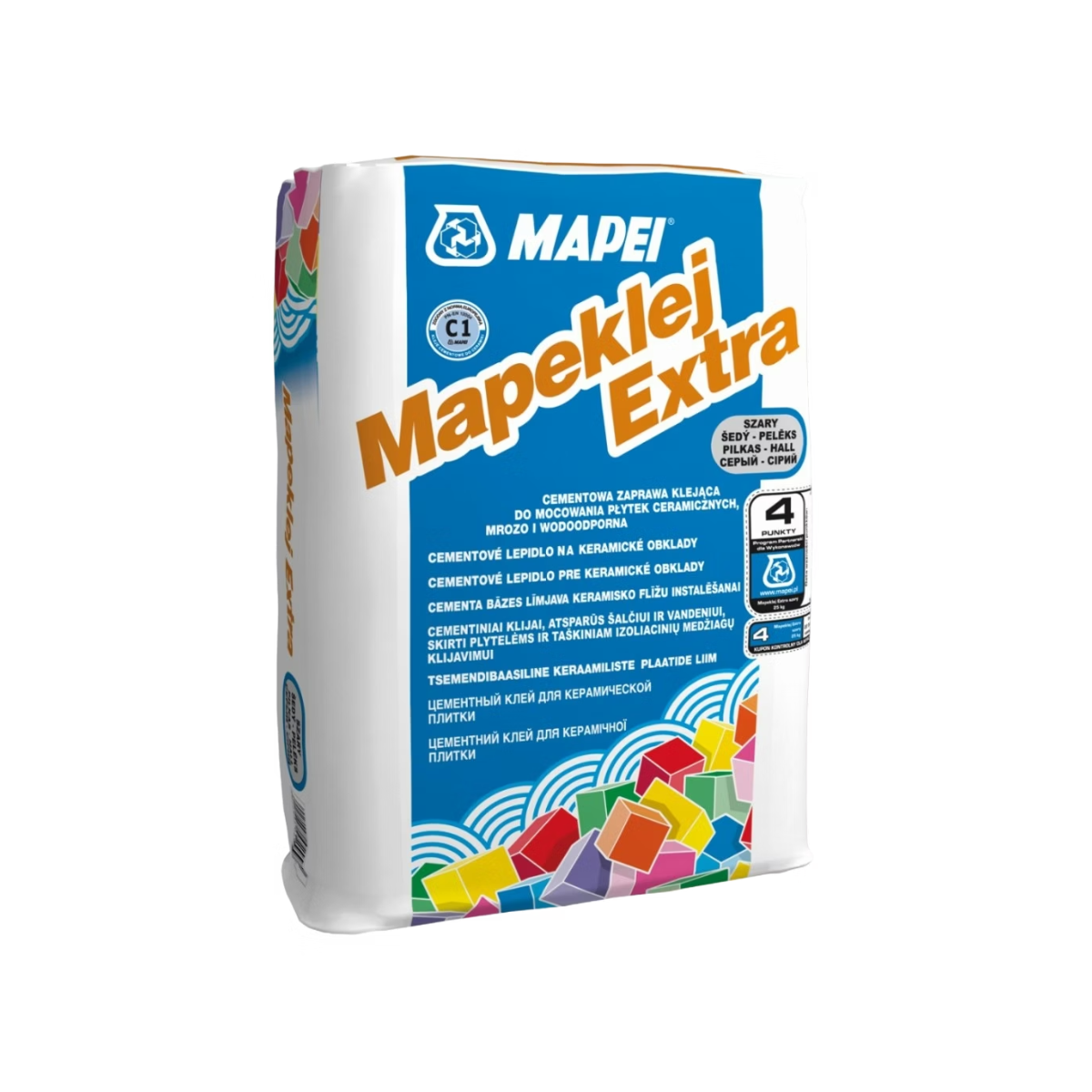 MAPEI Mapeklej Extra mrazuvzdorné cementové lepidlo na obklady a dlažby 25 kg