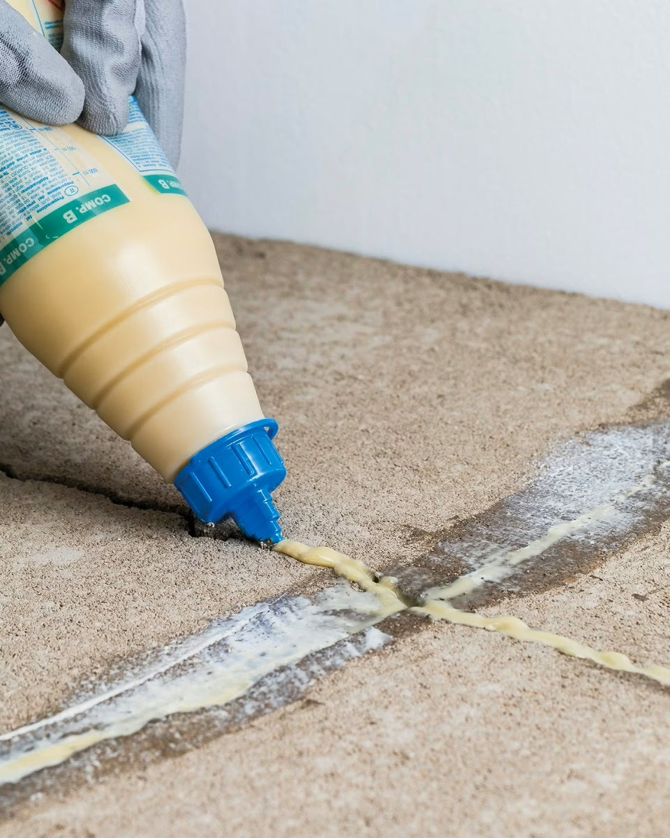 MAPEI Eporip SCR A + B dvojzložková epoxidová spojovacia živica 0,6 l aplikácia