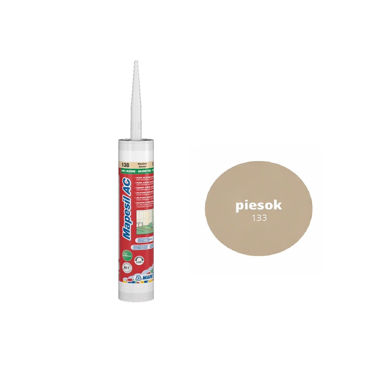 MAPEI Mapesil AC silikónový tesniaci tmel na dilatačné škáry 133 piesok