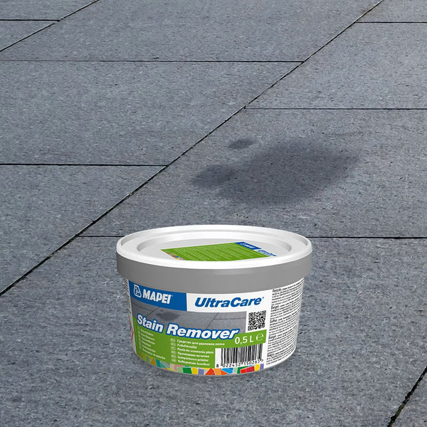 MAPEI UltraCare Stain Remover profesionálny odstraňovač škvŕn z dlažby, obkladov a kameňa aplikácia