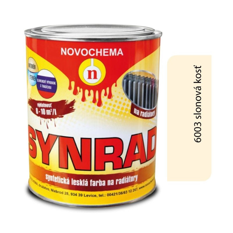 NOVOCHEMA SYNRAD lesklá syntetická farba na radiátory - 6003 - Slonová kosť