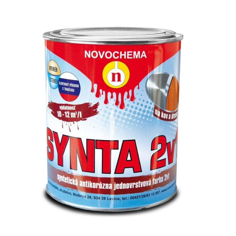 NOVOCHEMA SYNTA 2v1 syntetická jednovrstvová antikorózna farba na kov 2v1