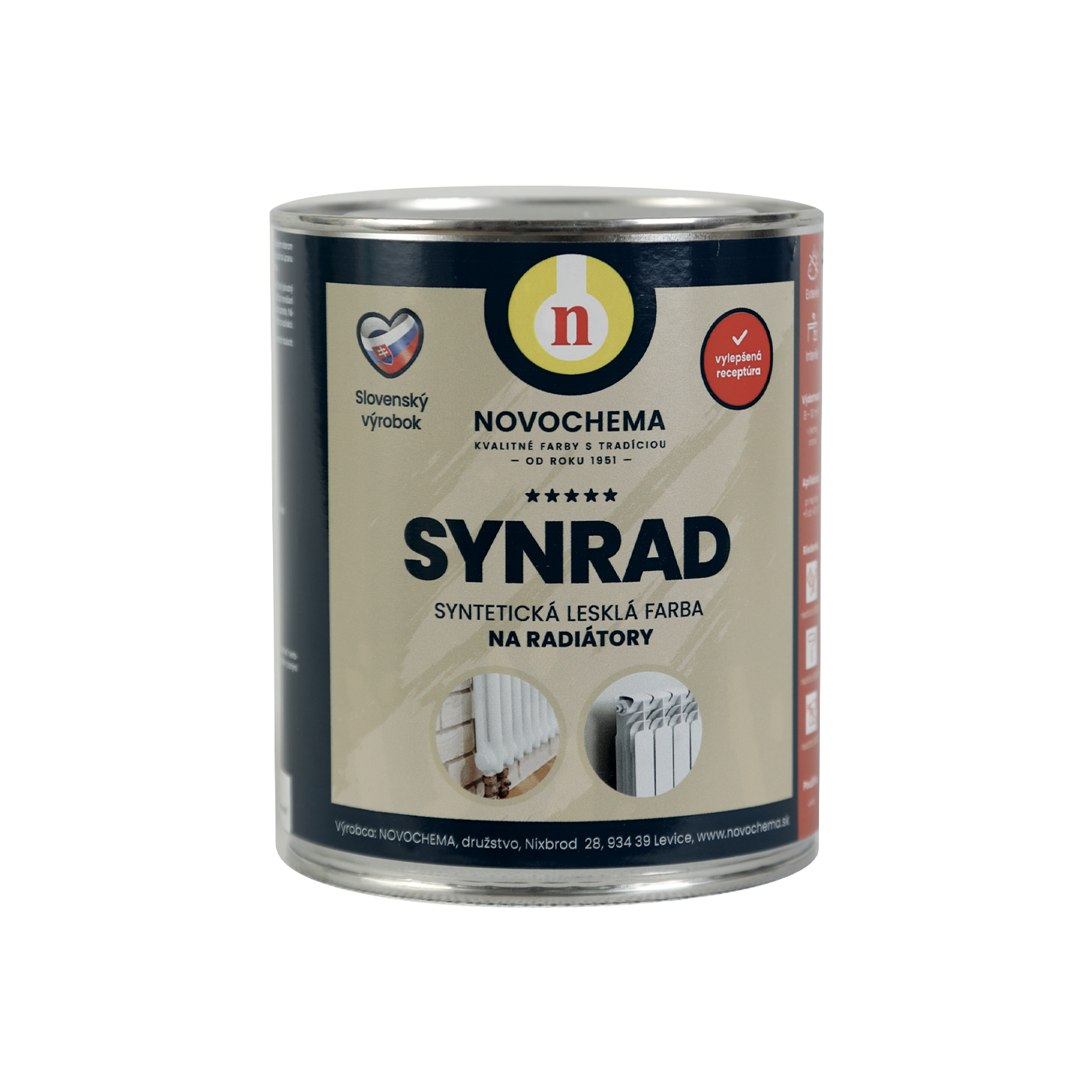NOVOCHEMA SYNRAD lesklá syntetická farba na radiátory