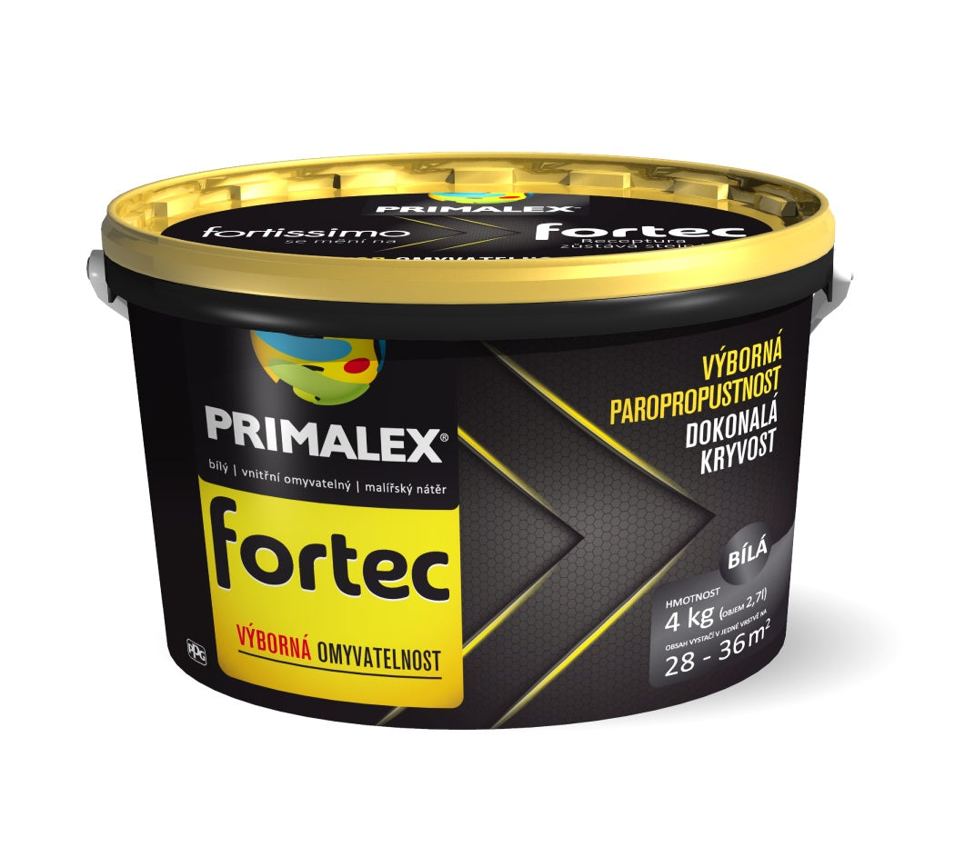PRIMALEX Fortec biela interiérová umývateľná farba na stenu