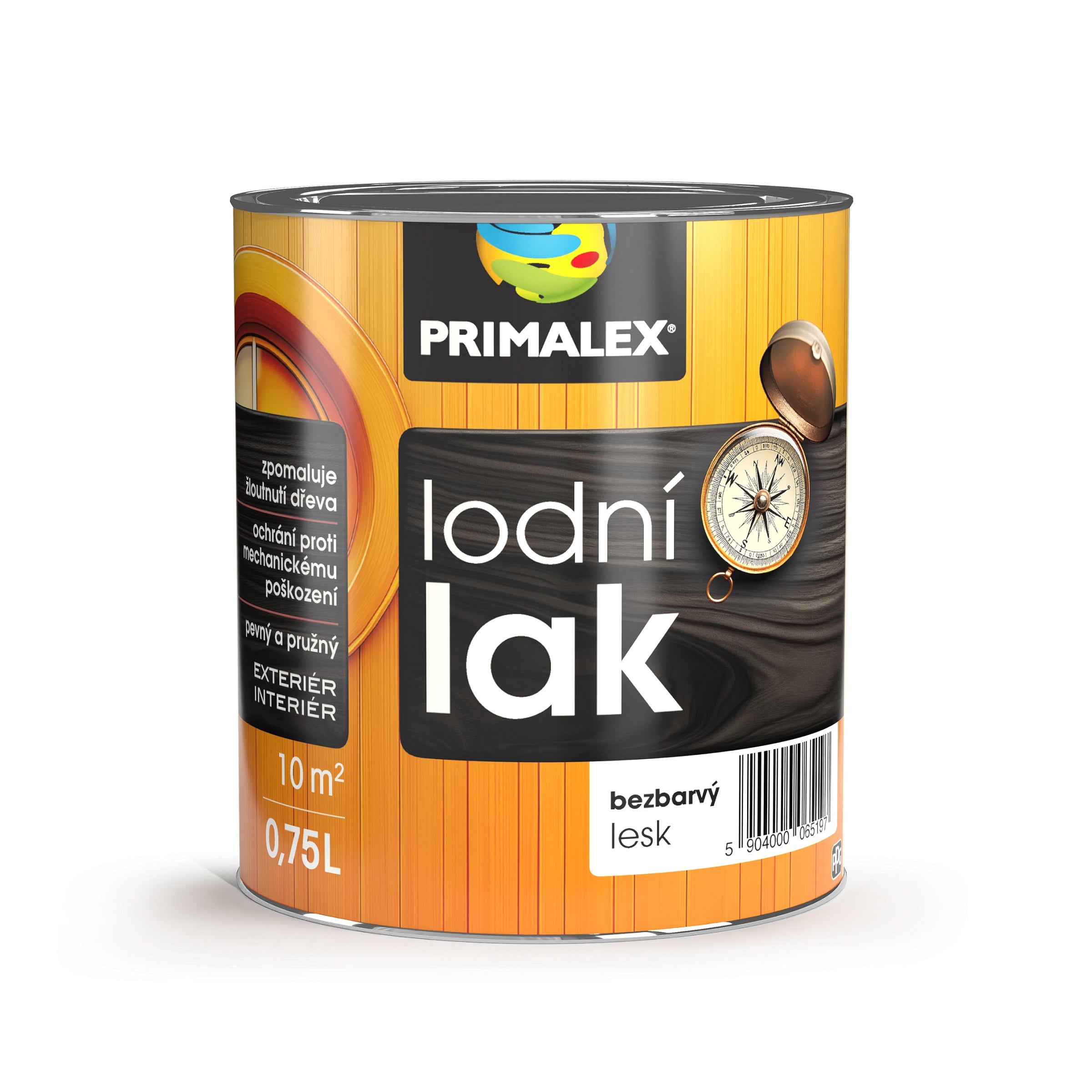 PRIMALEX Bezfarebný lodný LAK na drevo LESK 0,75l