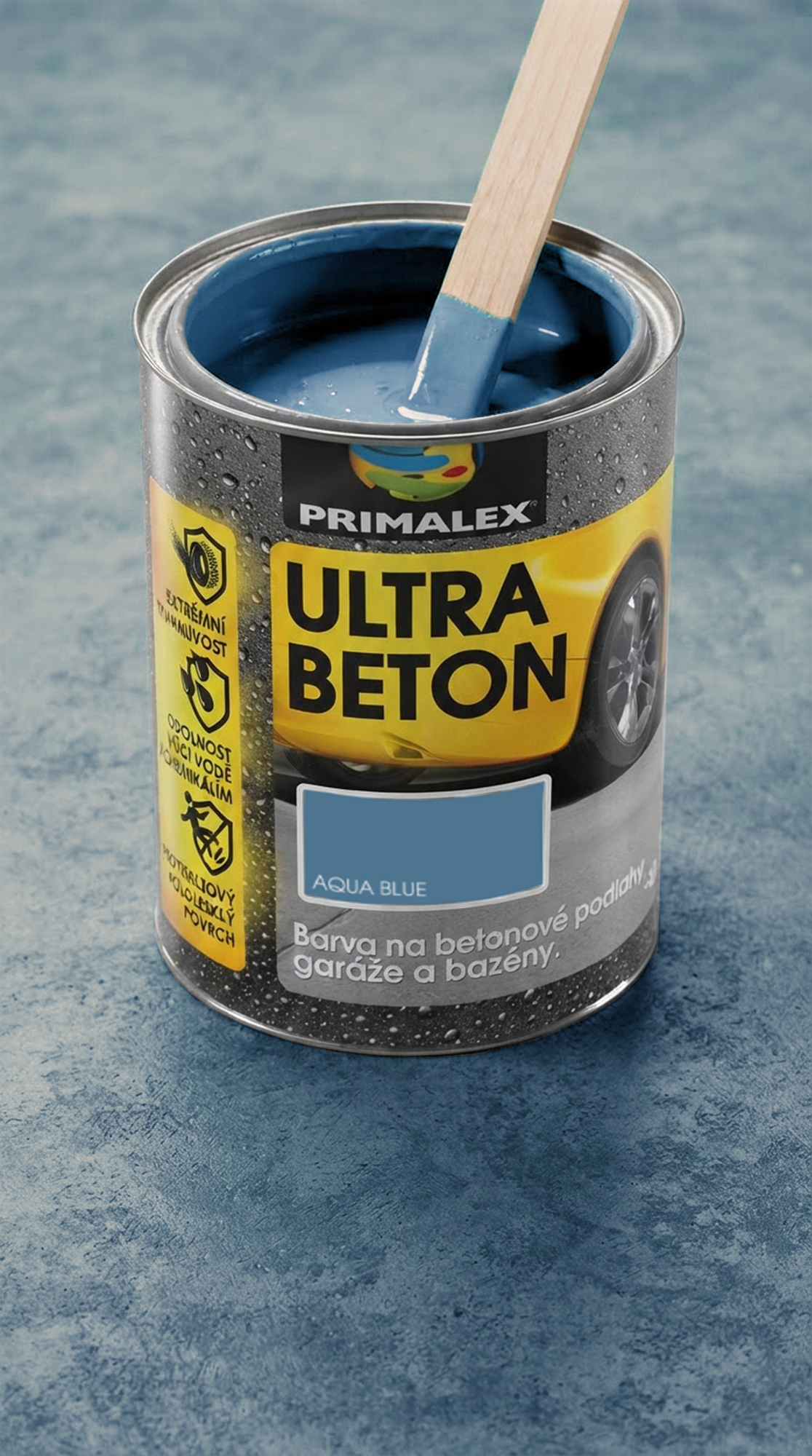 PRIMALEX ULTRA BETON protišmyková farba na betónové podlahy_aqua blue