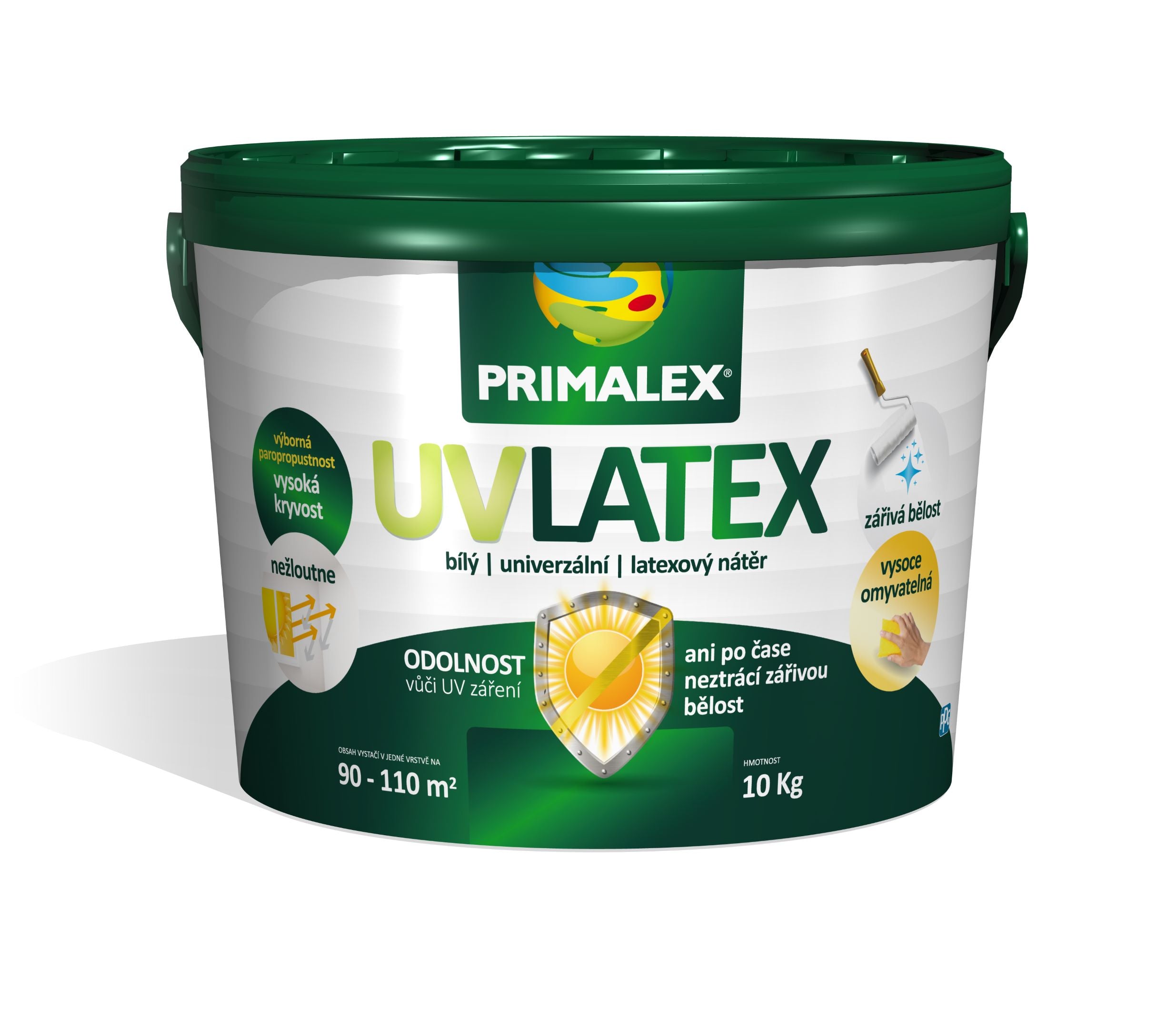 PRIMALEX UV LATEX Biely latexový umývateľný náter na stenu