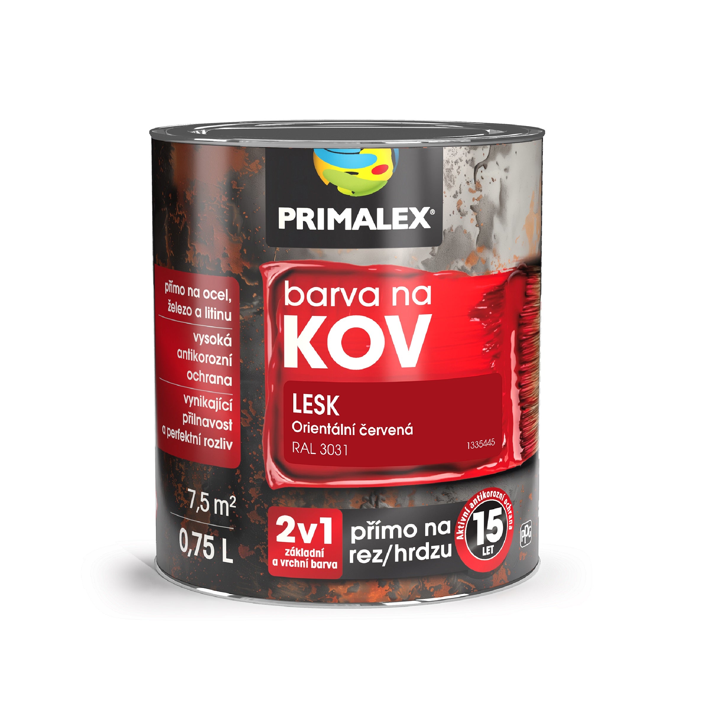 PRIMALEX Antikorózna farba na kov 2v1 orientálna červená