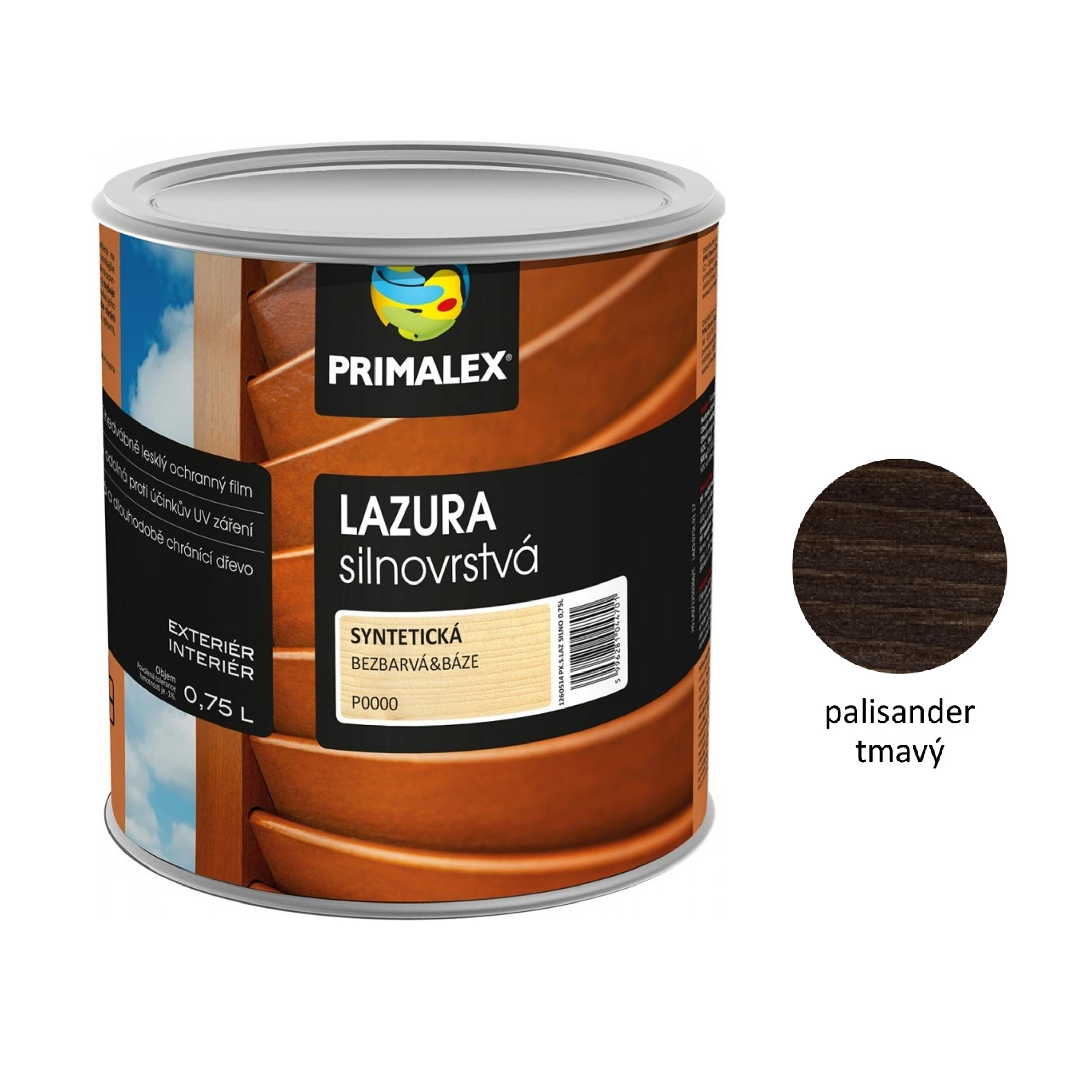 PRIMALEX LAZURA hrubovrstvá na drevo - palisander tmavý