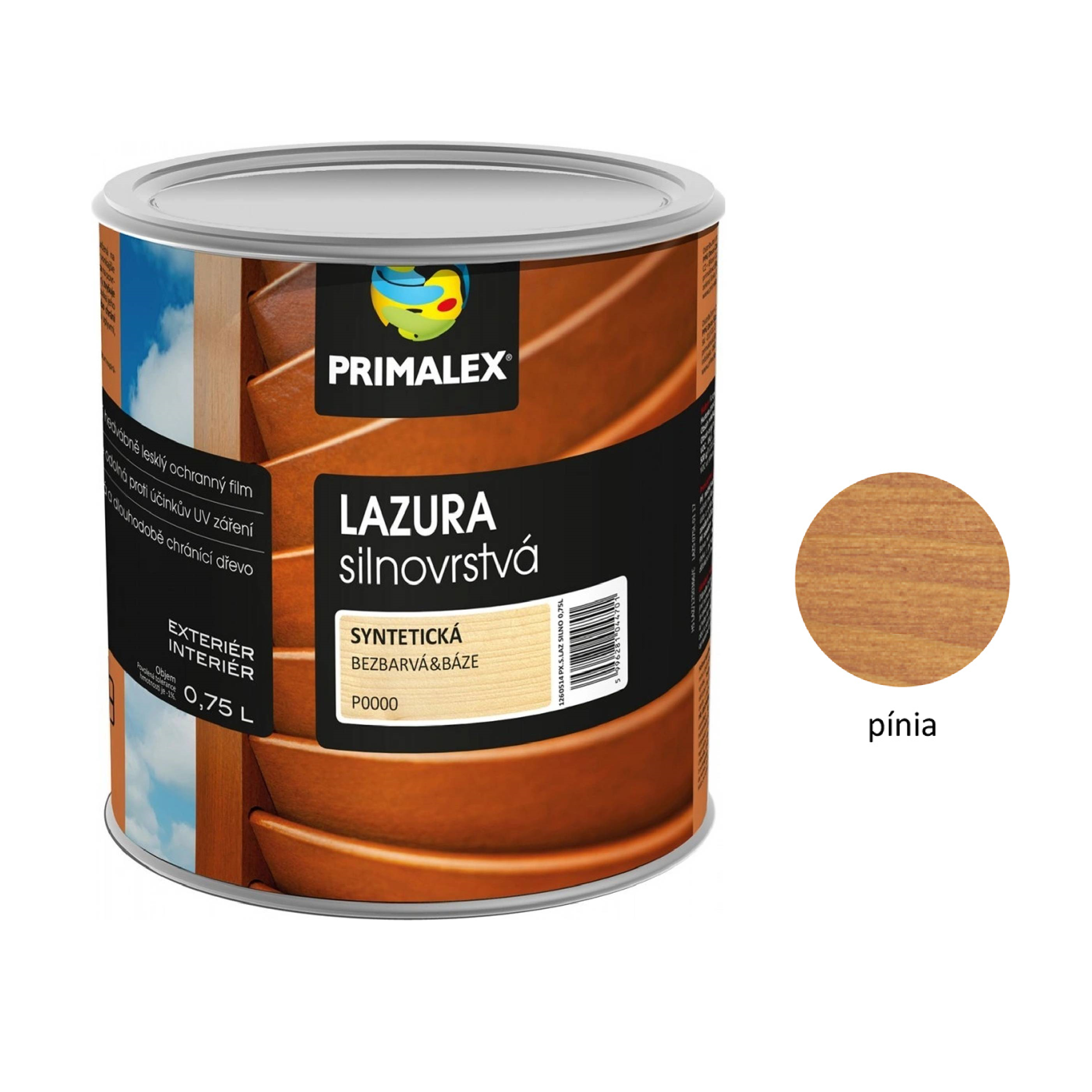 PRIMALEX LAZURA hrubovrstvá na drevo - bezfarebná & báza