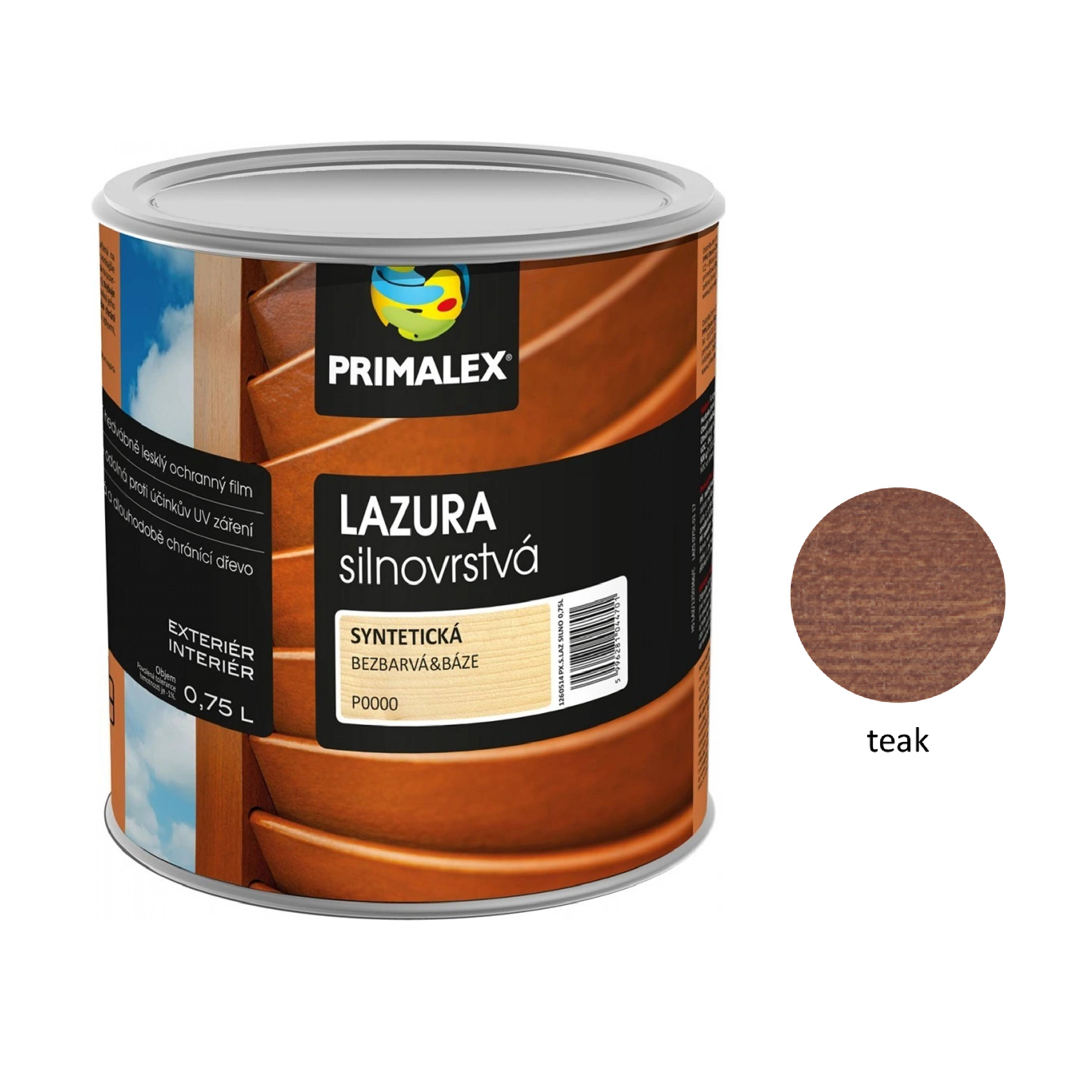 PRIMALEX LAZURA hrubovrstvá na drevo - teak