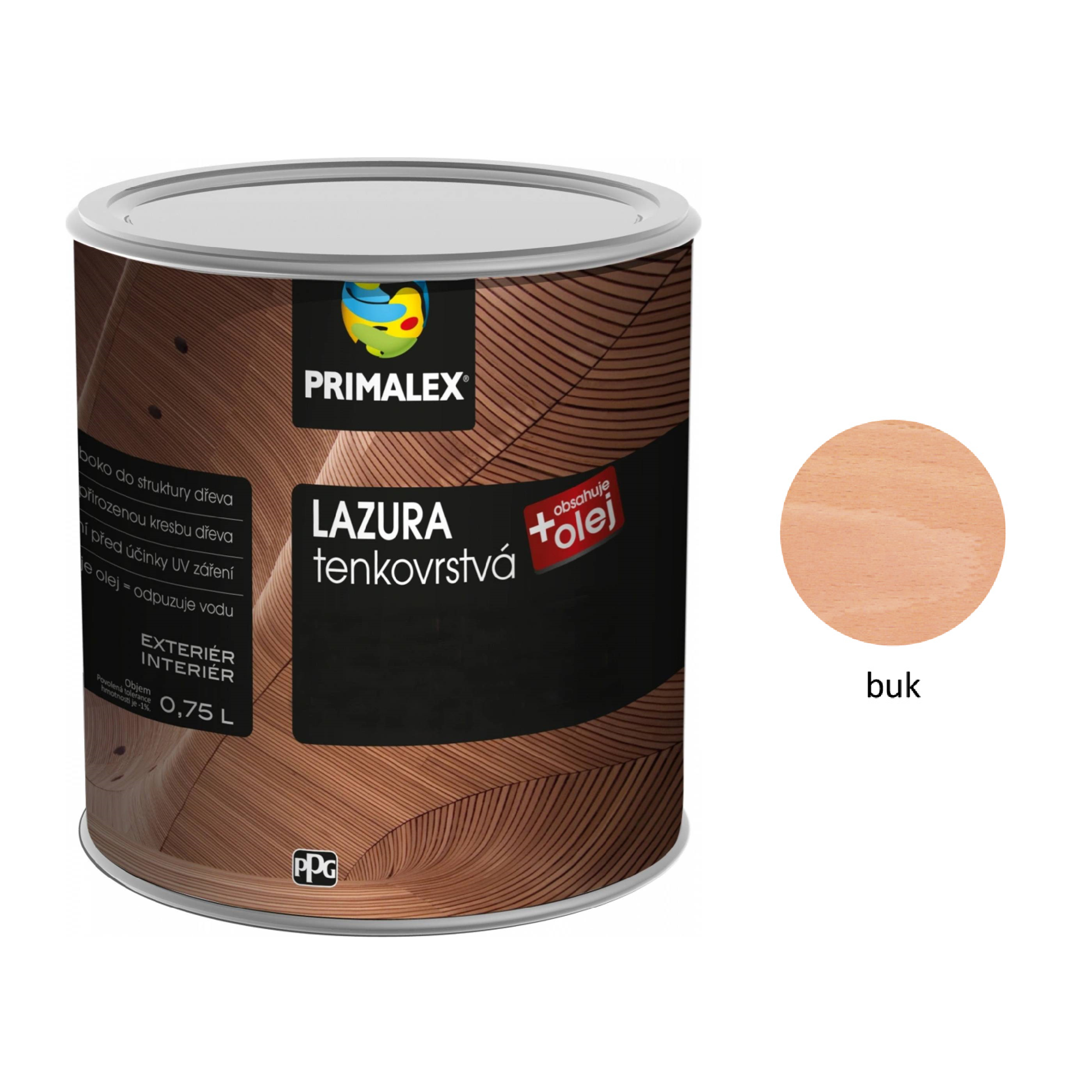 PRIMALEX LAZÚRA tenkovrstvá na drevo - buk