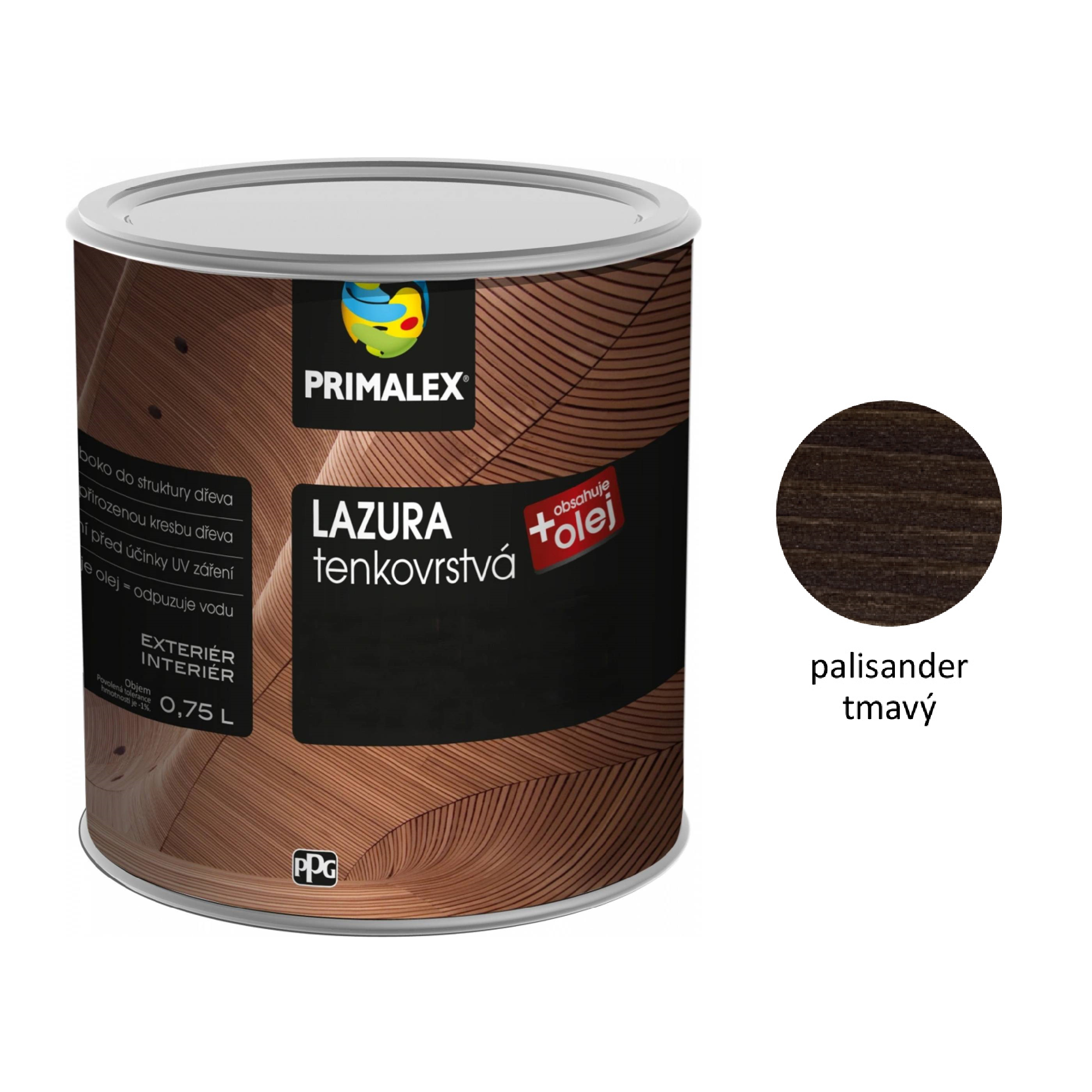 PRIMALEX LAZÚRA tenkovrstvá na drevo - palisander tmavý