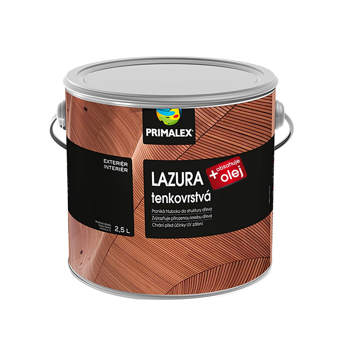 PRIMALEX LAZÚRA tenkovrstvá na drevo + olej 2,5 l