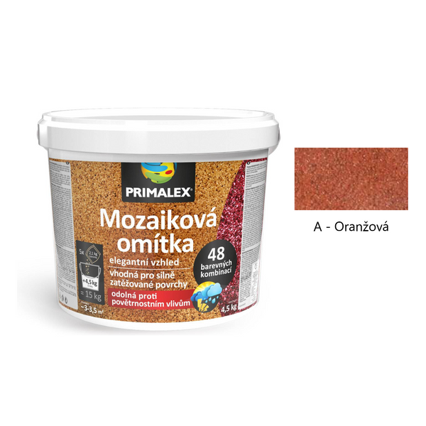 PRIMALEX Mozaiková omietka dekoratívna - A - Oranžová