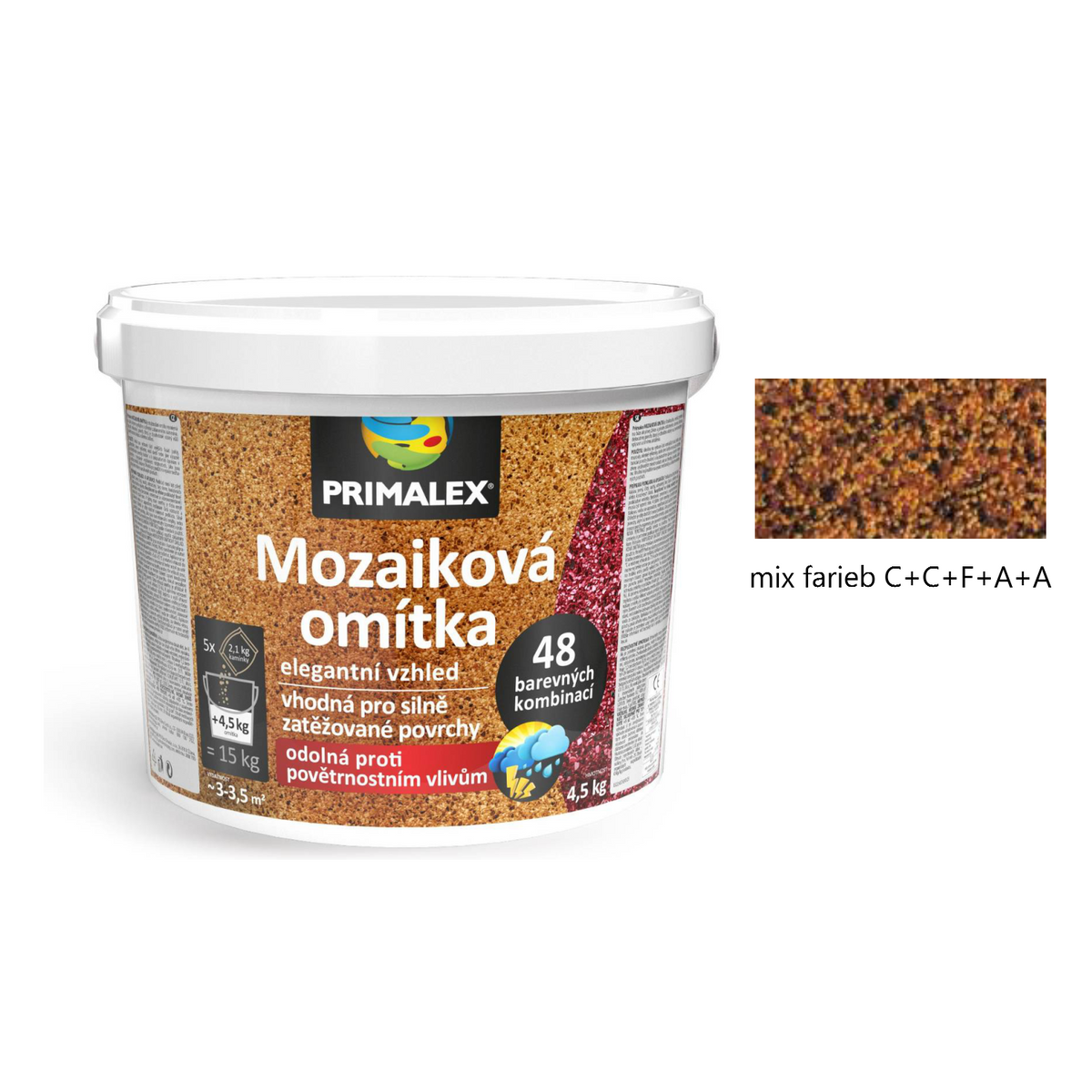 PRIMALEX Mozaiková omietka dekoratívna - mix farieb C+C+F+A+A