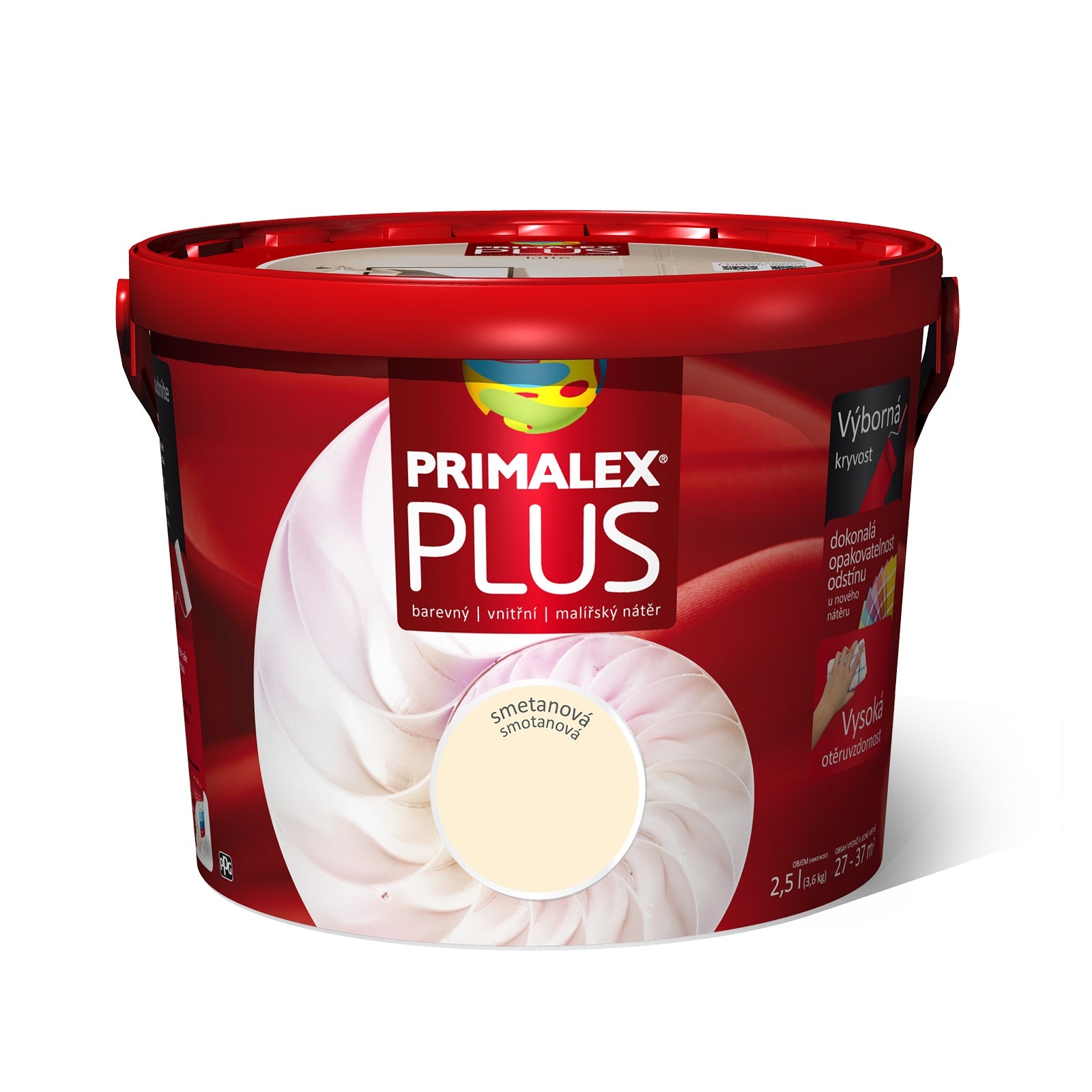 PRIMALEX PLUS farebná interiérová maliarska farba na stenu smotanová 2,5 l