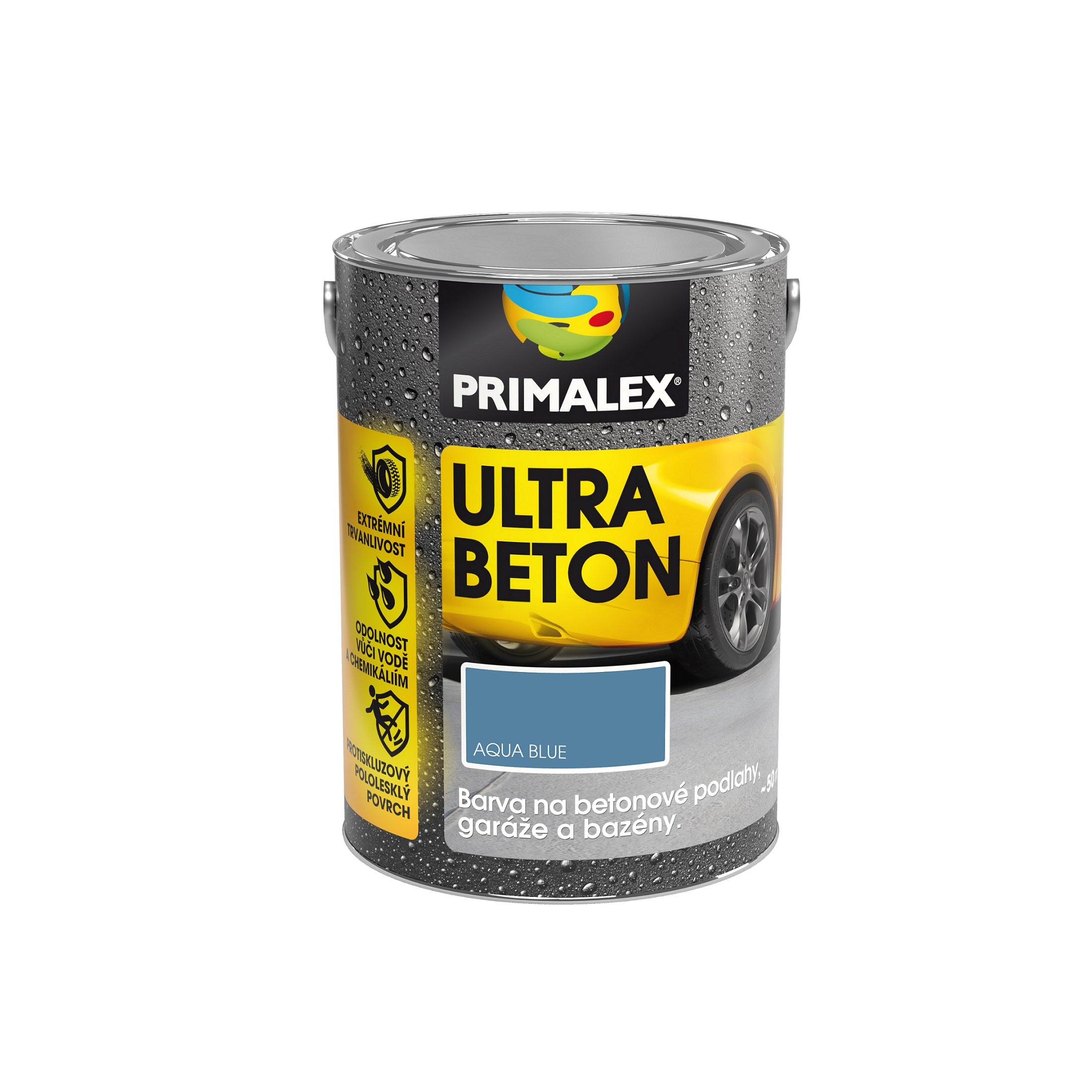 PRIMALEX ULTRA BETON Protišmyková farba na betónové podlahy aqua blue 5 l