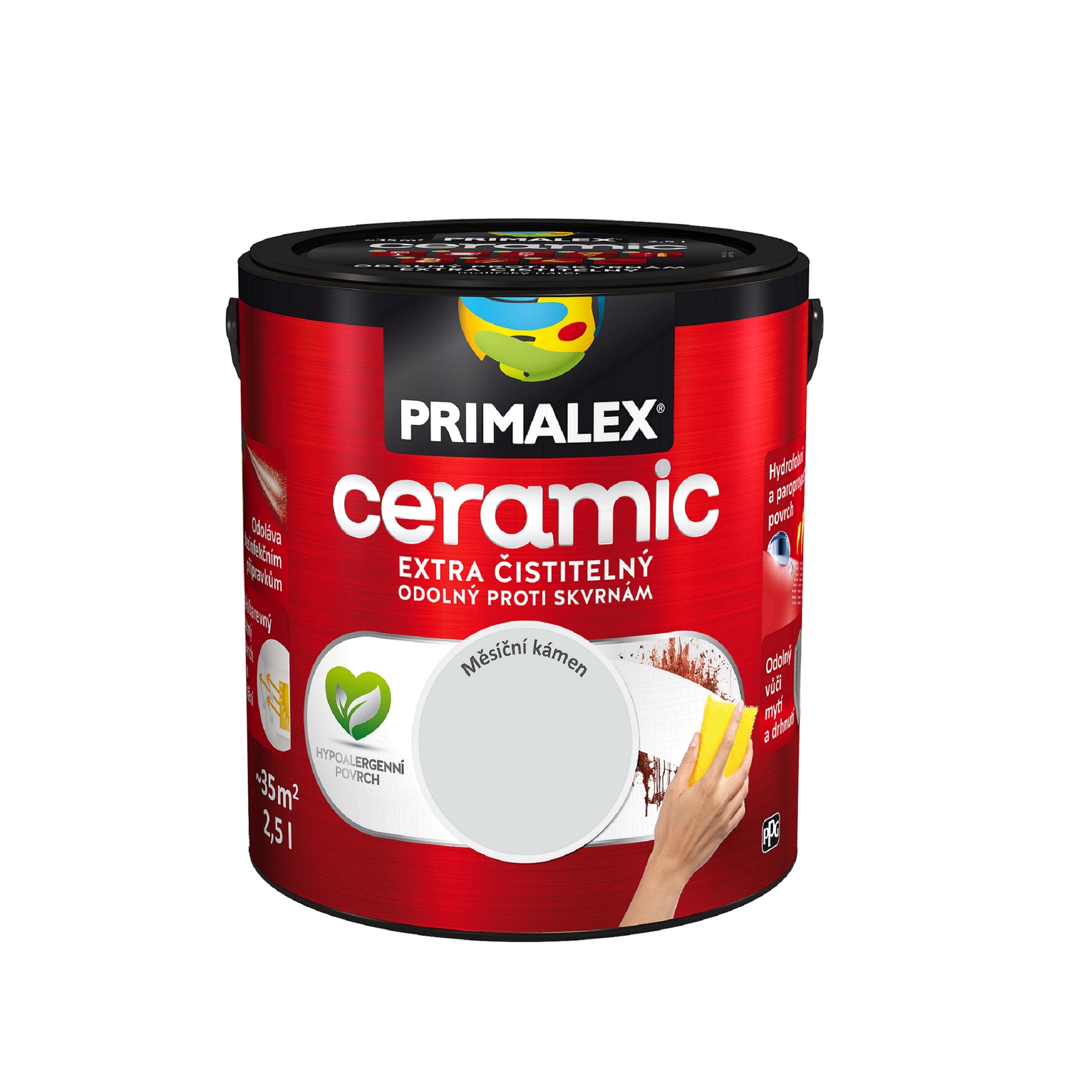 PRIMALEX ceramic umývateľná interiérová farba na stenu mesačný kameň 2,5 l