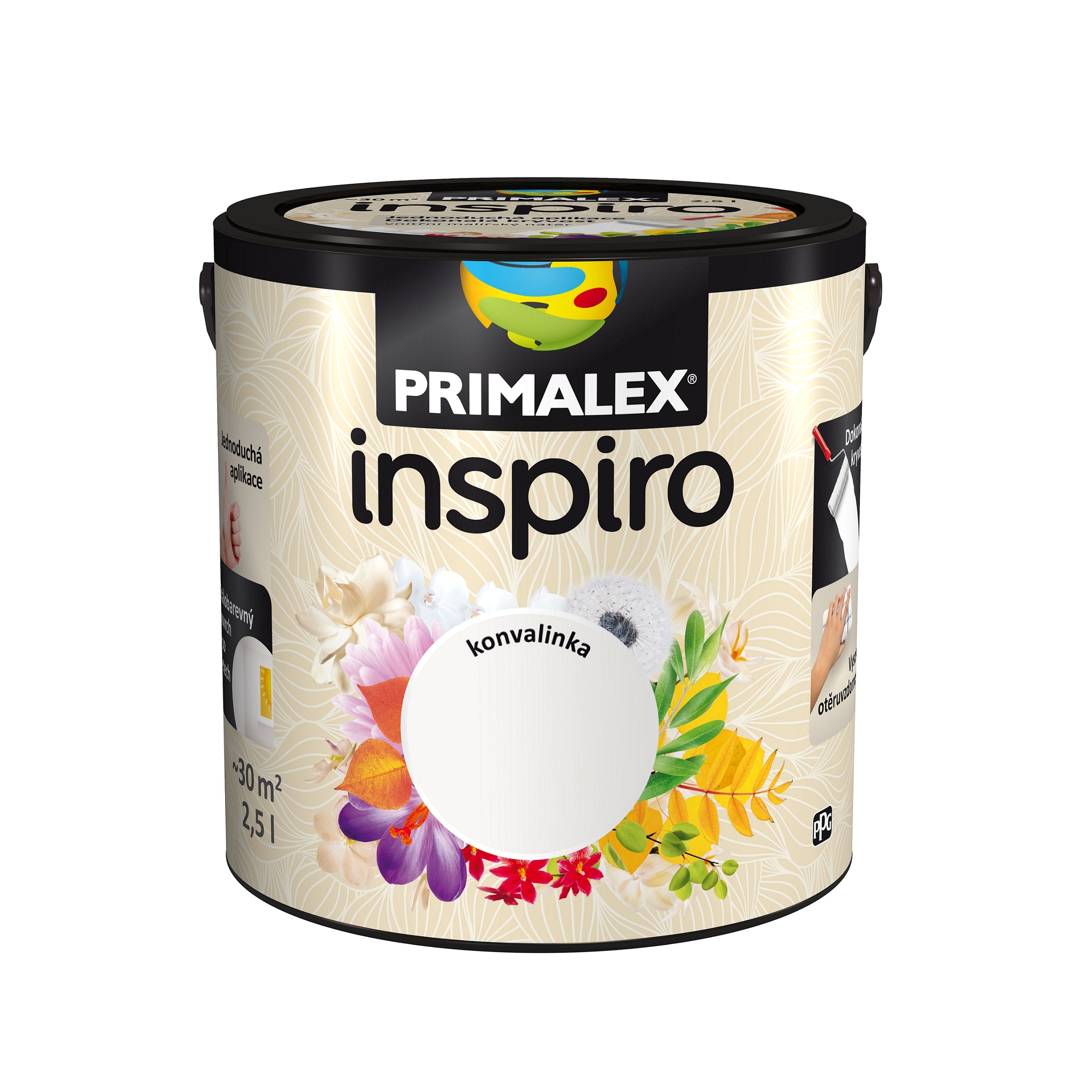 PRIMALEX inspiro farebný maliarsky náter do interiéru konvalinka 2,5 l