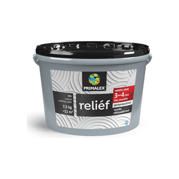 PRIMALEX reliéf biela dekoratívna farba na stenu 7,5 kg