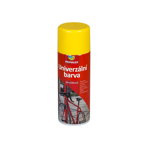 PRIMALEX Rýchloschnúca univerzálna akrylátová farba v spreji 400 ml RAL1018 Zinkova zlta