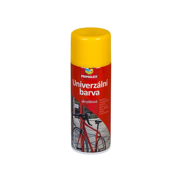 PRIMALEX Rýchloschnúca univerzálna akrylátová farba v spreji 400 ml RAL1023 Zlta dopravna