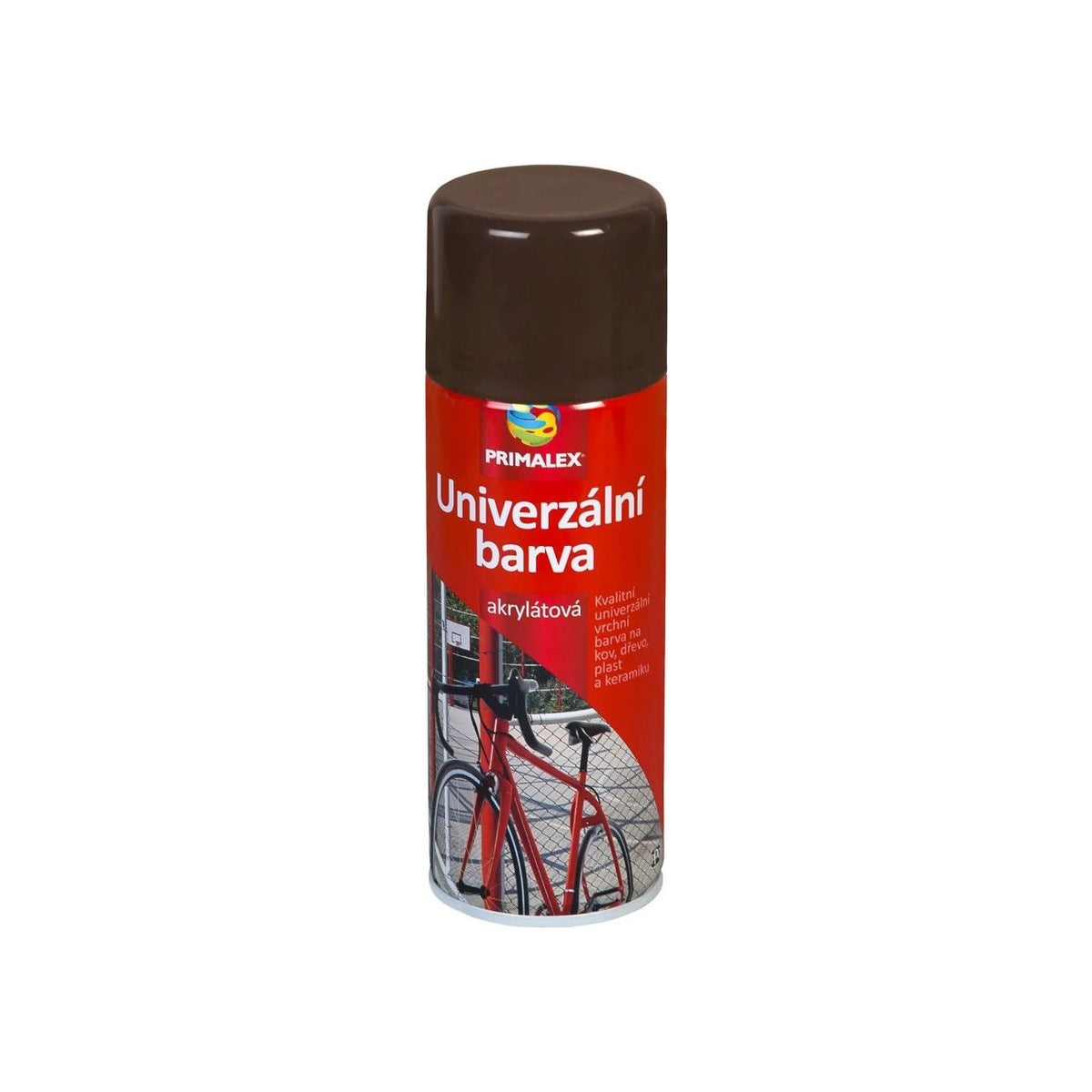 PRIMALEX Rýchloschnúca univerzálna akrylátová farba v spreji 400 ml RAL8017 Hneda cokoladova