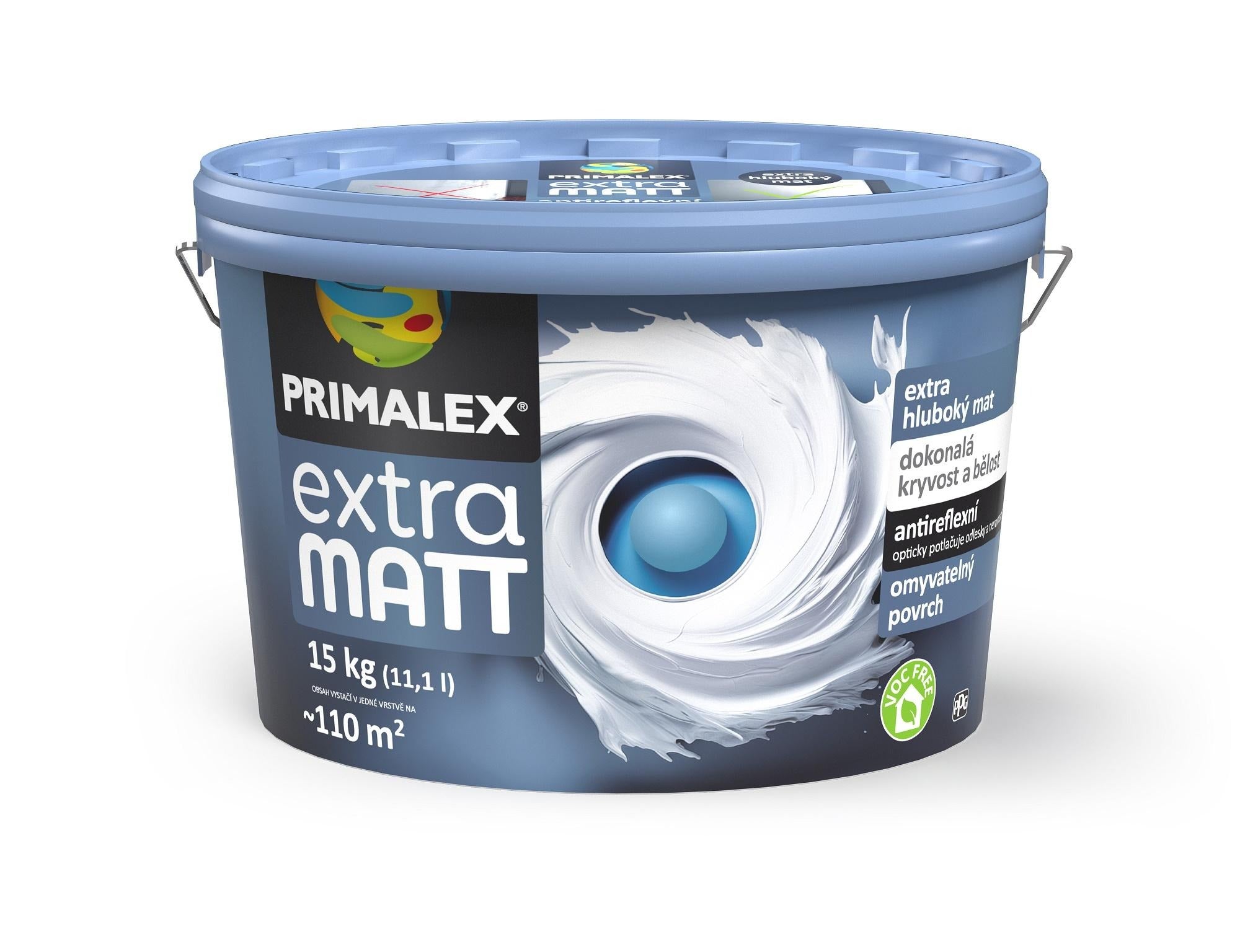 PRIMALEX extra matt snehobiela umývateľná interiérová farba na stenu 15 kg