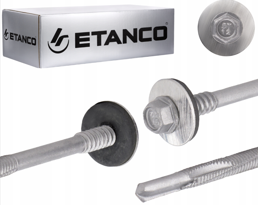 ETANCO GTR 12 SP Ø5,5 / 6,3 mm skrutka na upevnenie sendvičových panelov s podložkou A19