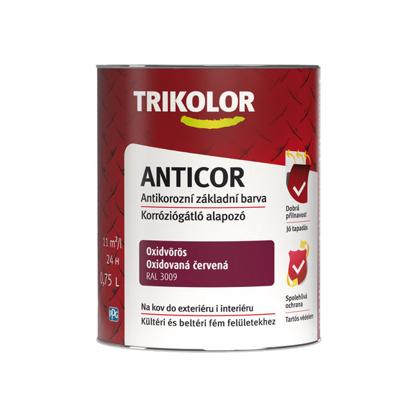 TRIKOLOR ANTICOR Antikorózna základná farba na kov 0,75 l