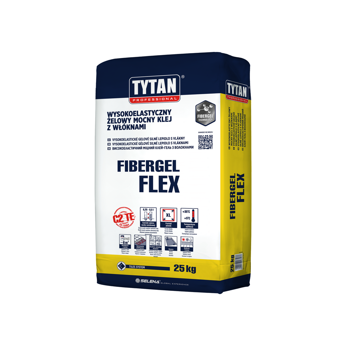 TYTAN PROFESSIONAL FIBERGEL FLEX flexibilné gélové lepidlo na dlažbu s vláknami 25 kg