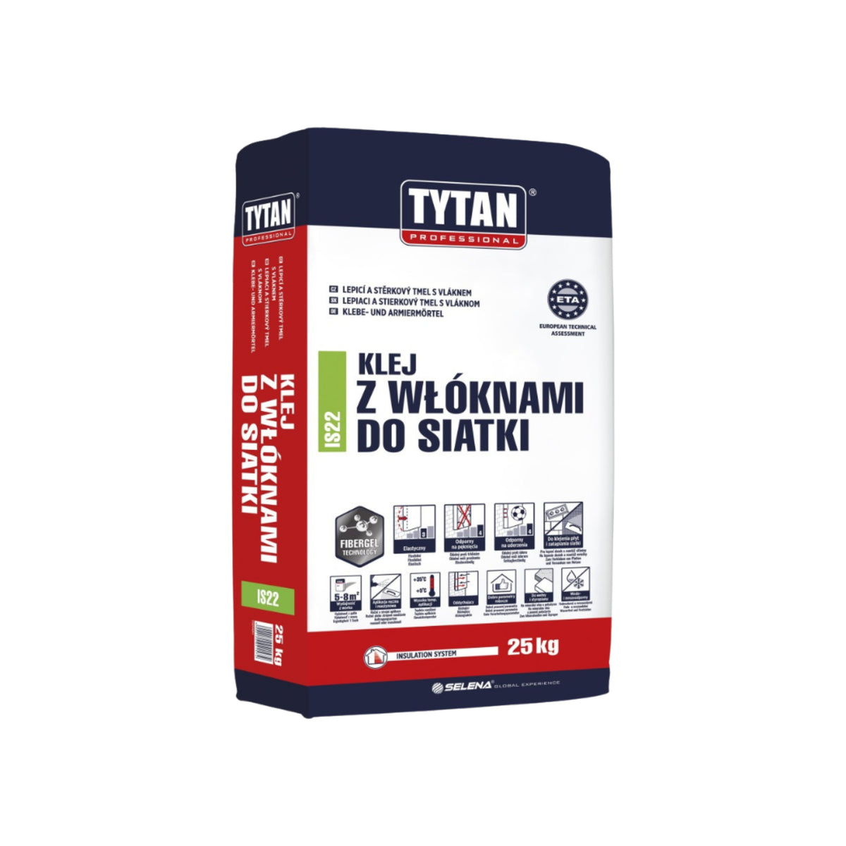 TYTAN PROFESSIONAL IS22 cementové lepidlo s vláknami na polystyrén a minerálnu vlnu 25 kg