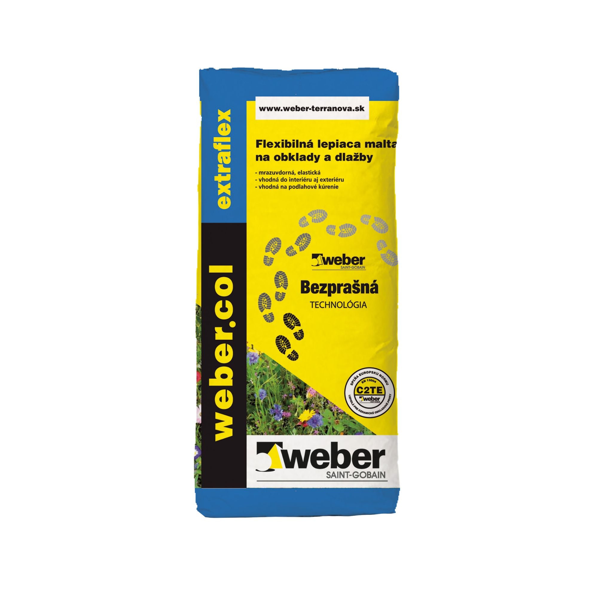 Weber Webercol extraflex C2TE nízkoprašné lepidlo na dlažbu 25 kg