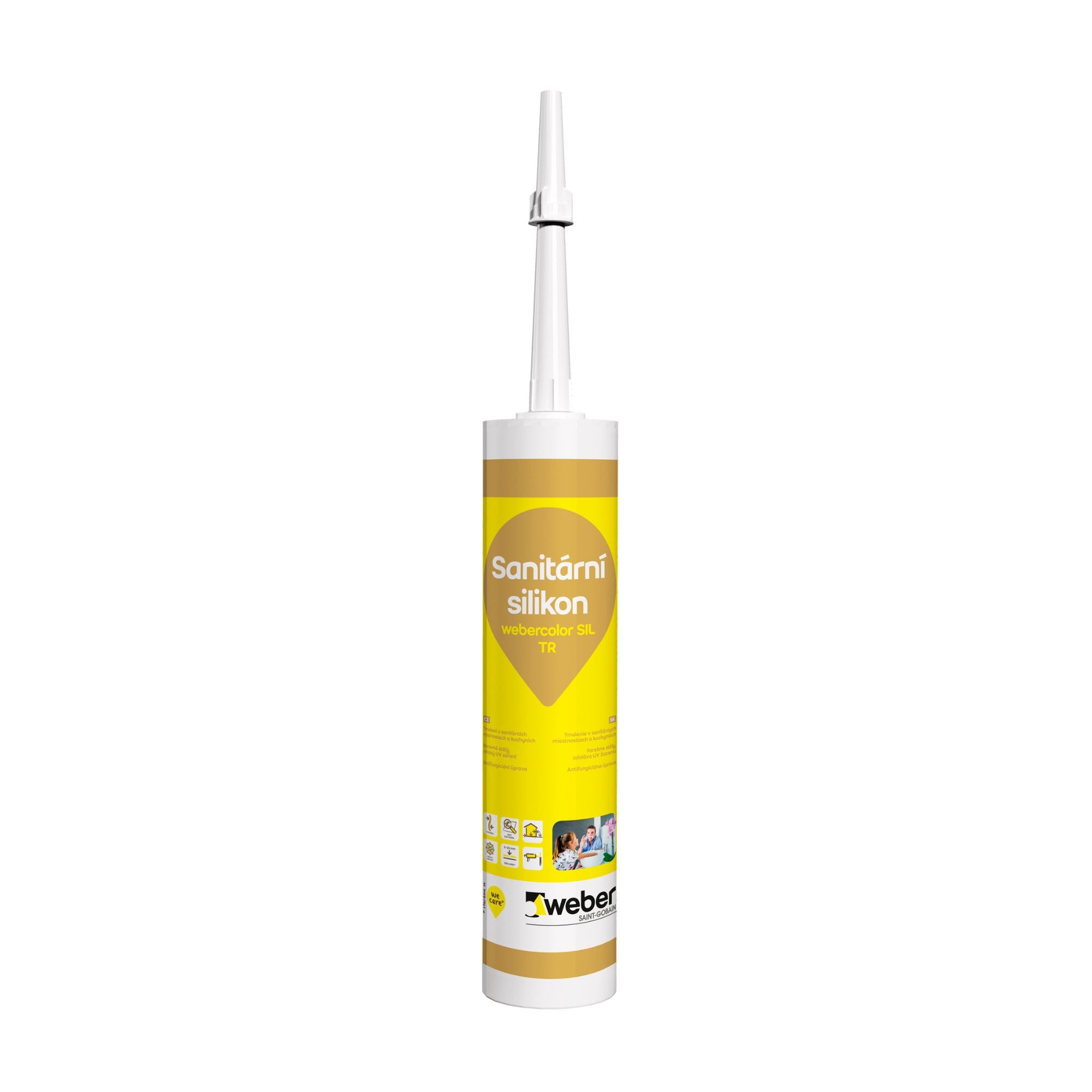 Weber Webercolor elastický sanitárny silikón 310 ml