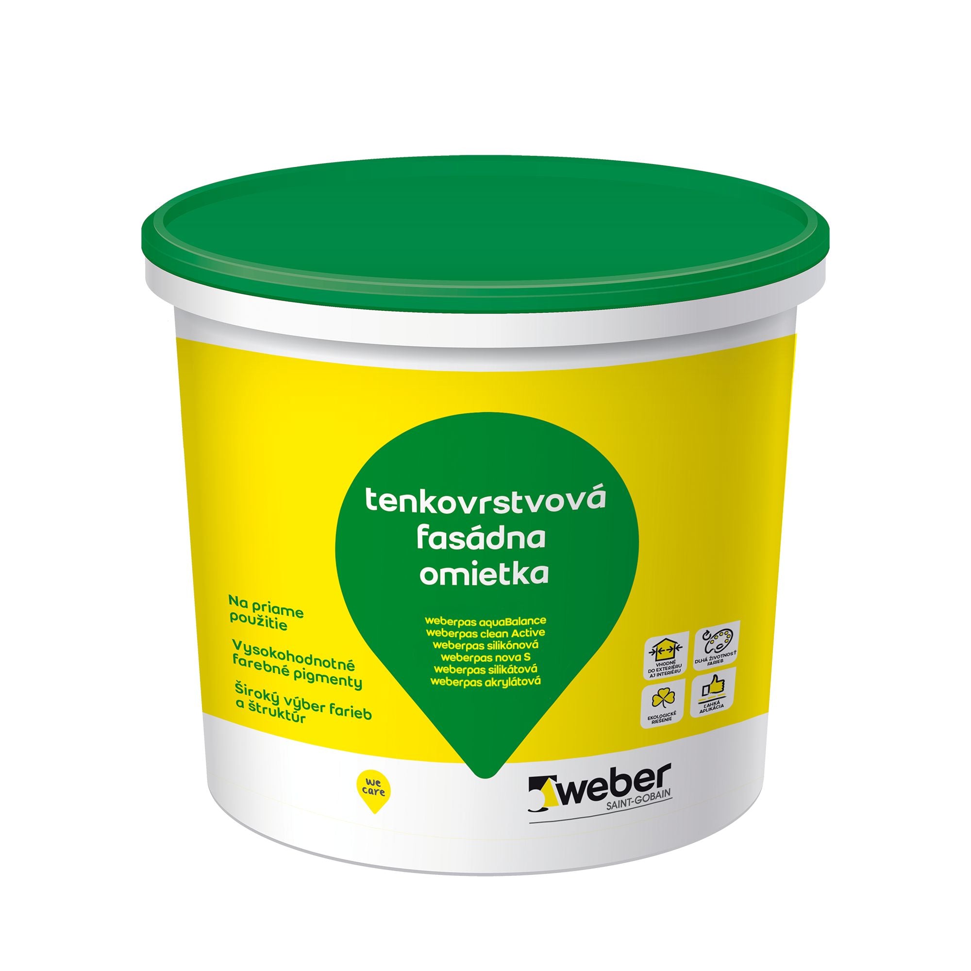 Weber Weberpas clean Active protiplesňová silikátová fasádna omietka 25 kg