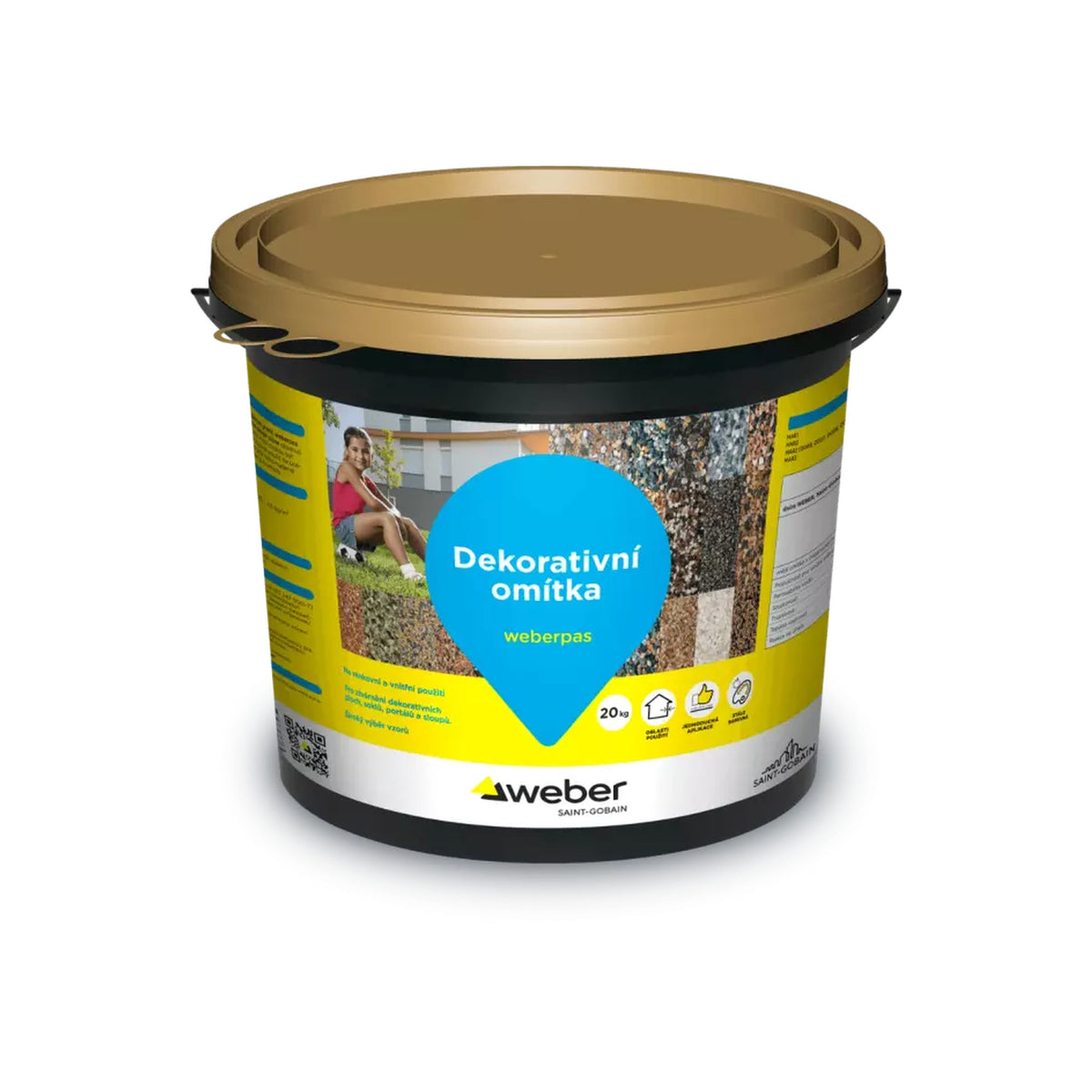 Weber weberpas sandstone fasádna dizajnová omietka s imitáciou pieskovca 20 kg