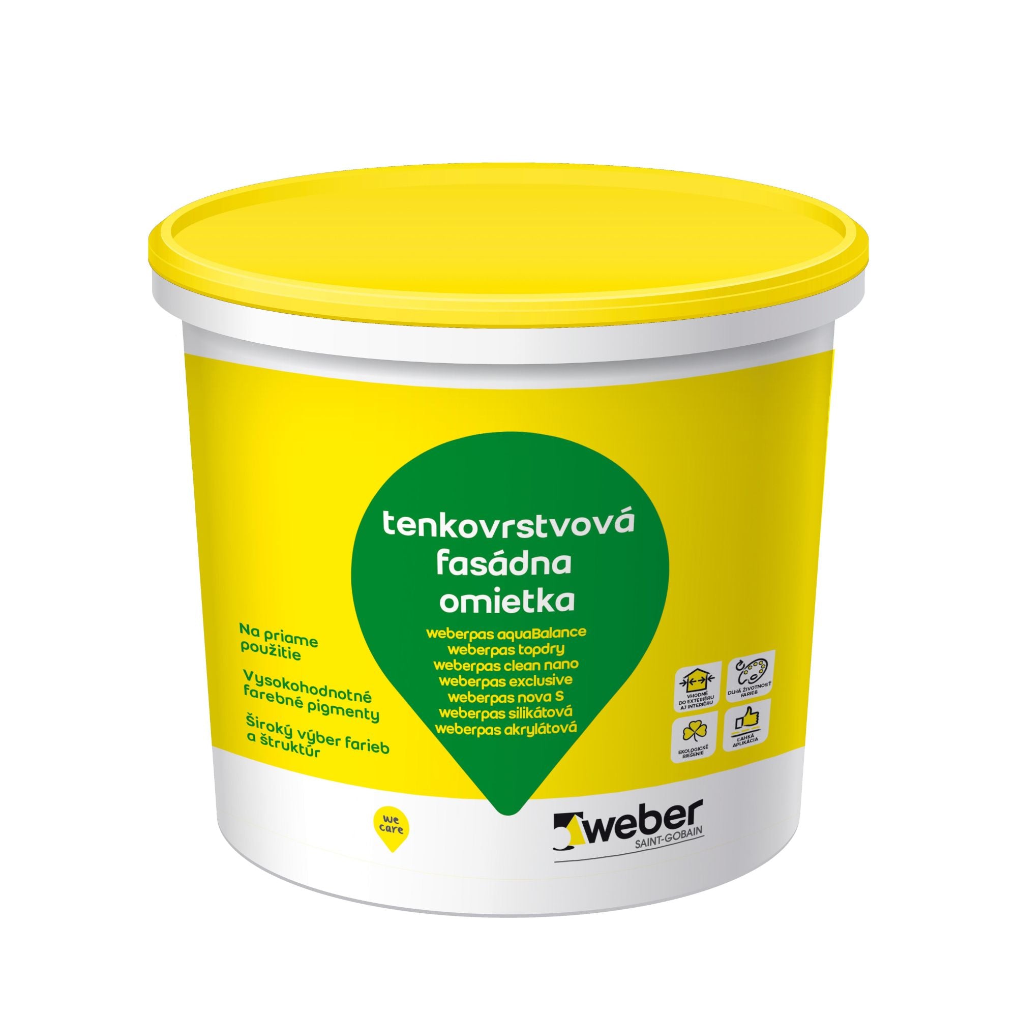 Weber Weberpas silikátová tenkovrstvová fasádna omietka 25 kg